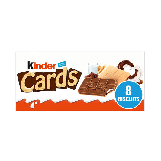 Kinder Cards Cocoa and Milk Biscuit Wafers Multipack, 8x12.8g — image 1