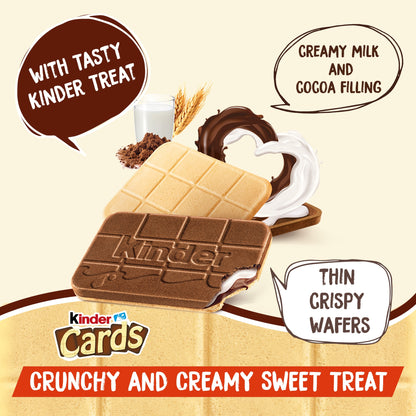 Kinder Cards Cocoa and Milk Biscuit Wafers Multipack, 8x12.8g — image 2