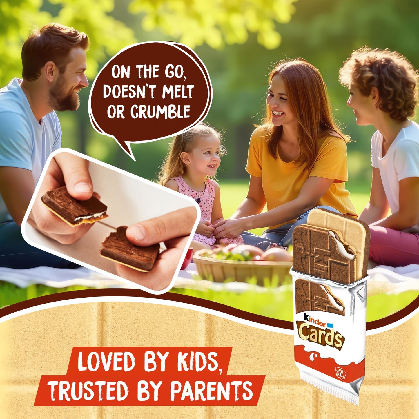Kinder Cards Cocoa and Milk Biscuit Wafers Multipack, 8x12.8g — image 4