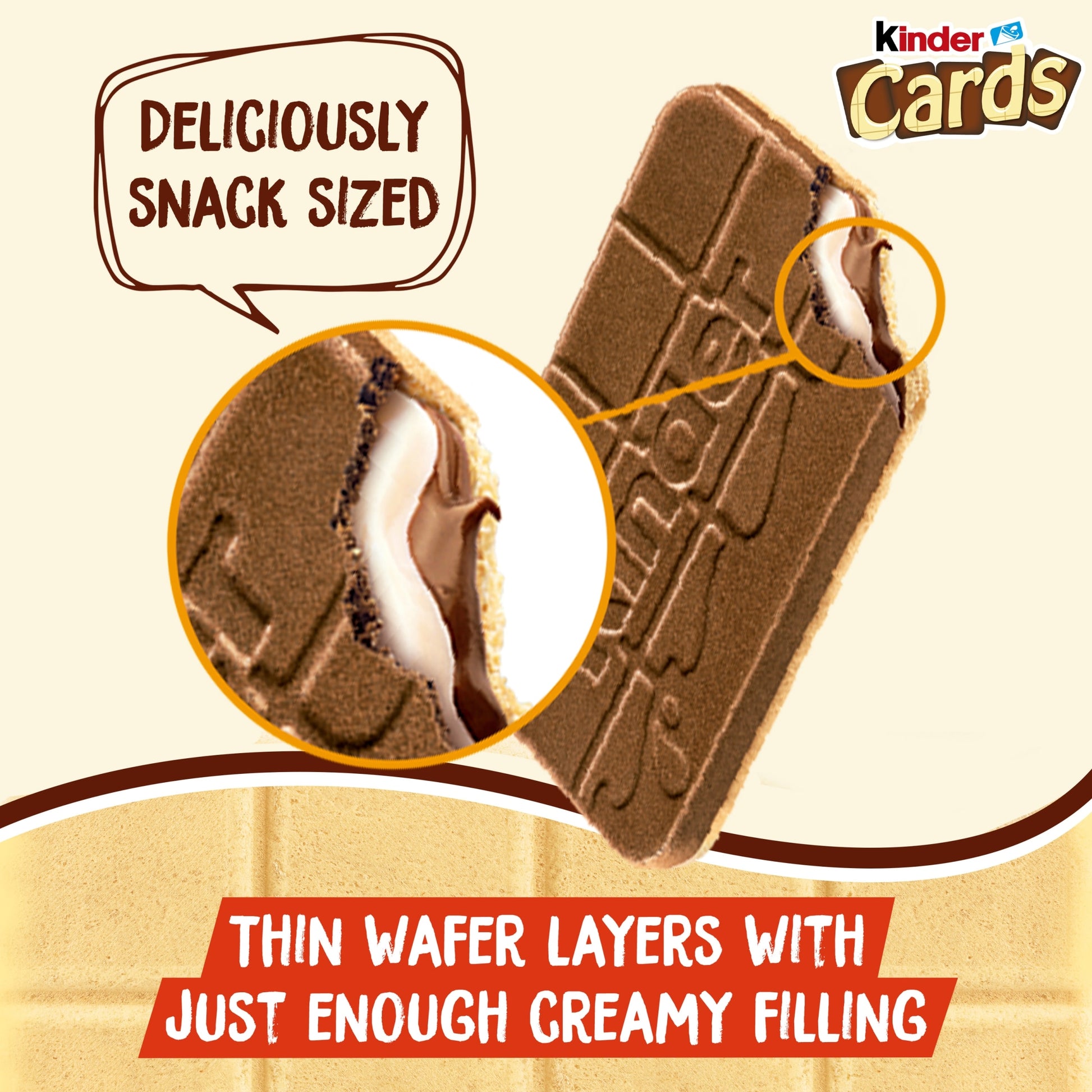 Kinder Cards Cocoa and Milk Biscuit Wafers Multipack, 8x12.8g — image 5