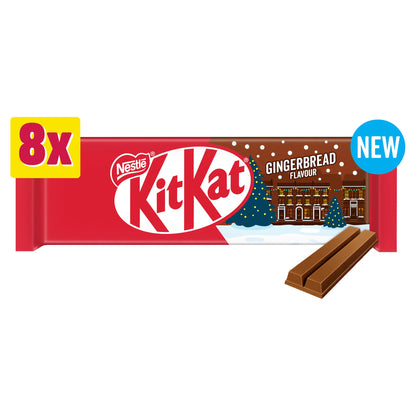 Kit Kat 2 Finger Gingerbread Chocolate Bar Multipack, 8 Pack 20.7g — image 1
