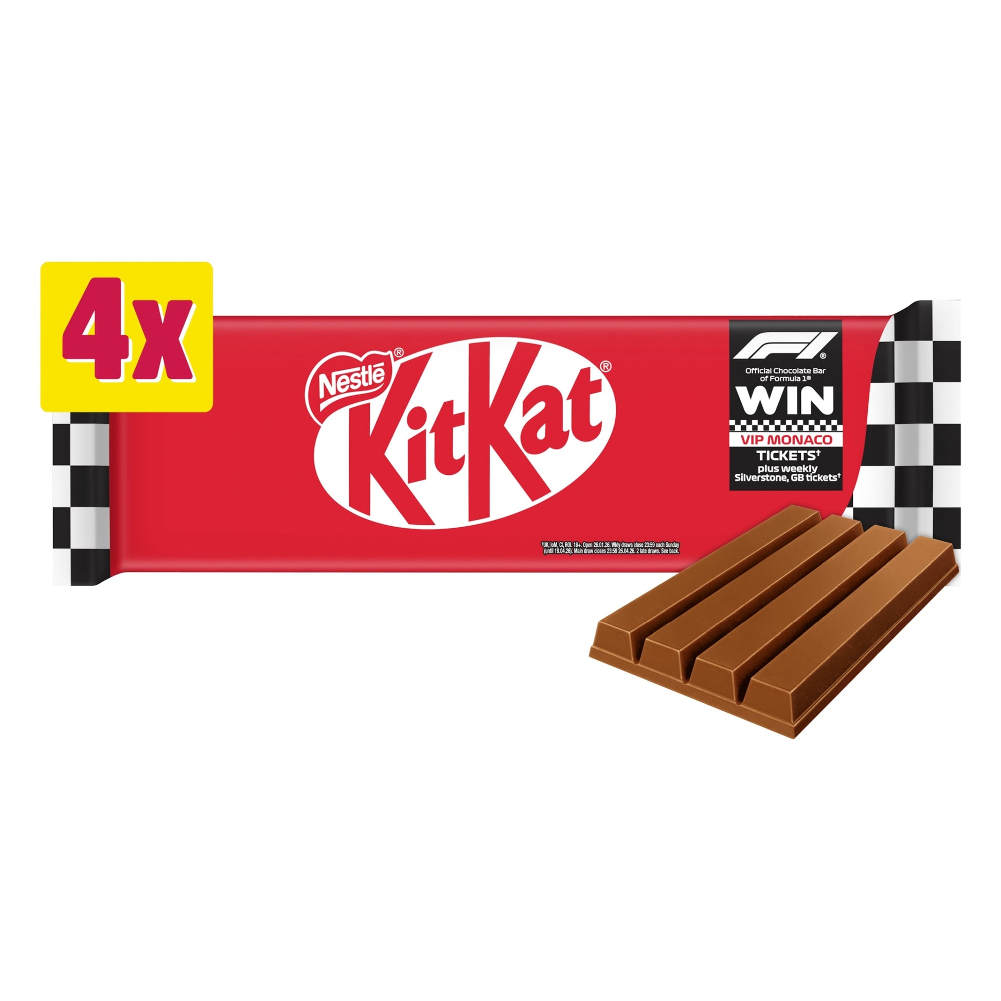 Kit Kat 4 Finger Milk Chocolate Bar Multipack 41.5g 4 Pack — image 1