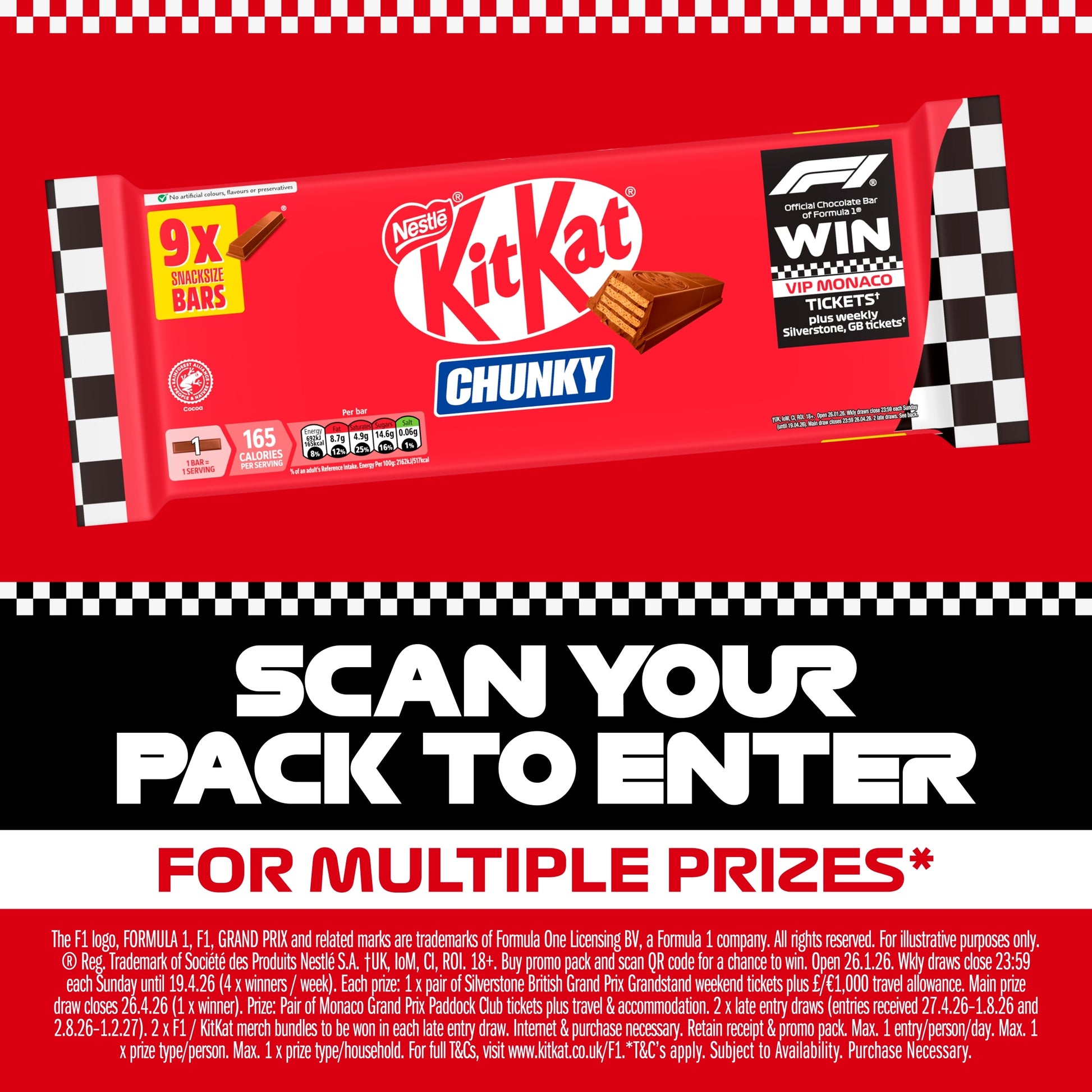 Kit Kat Chunky Milk Chocolate Bar Multipack 32g 9 Pack — image 3