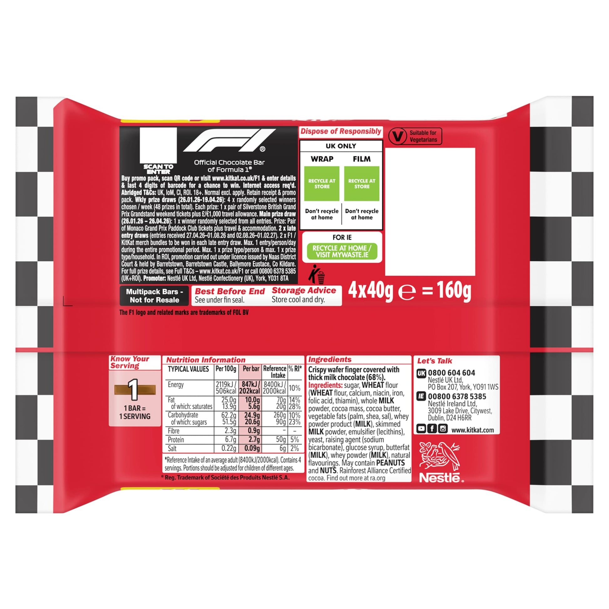 Kit Kat Chunky Milk Chocolate Bars Multipack 40g 4 Pack — image 2