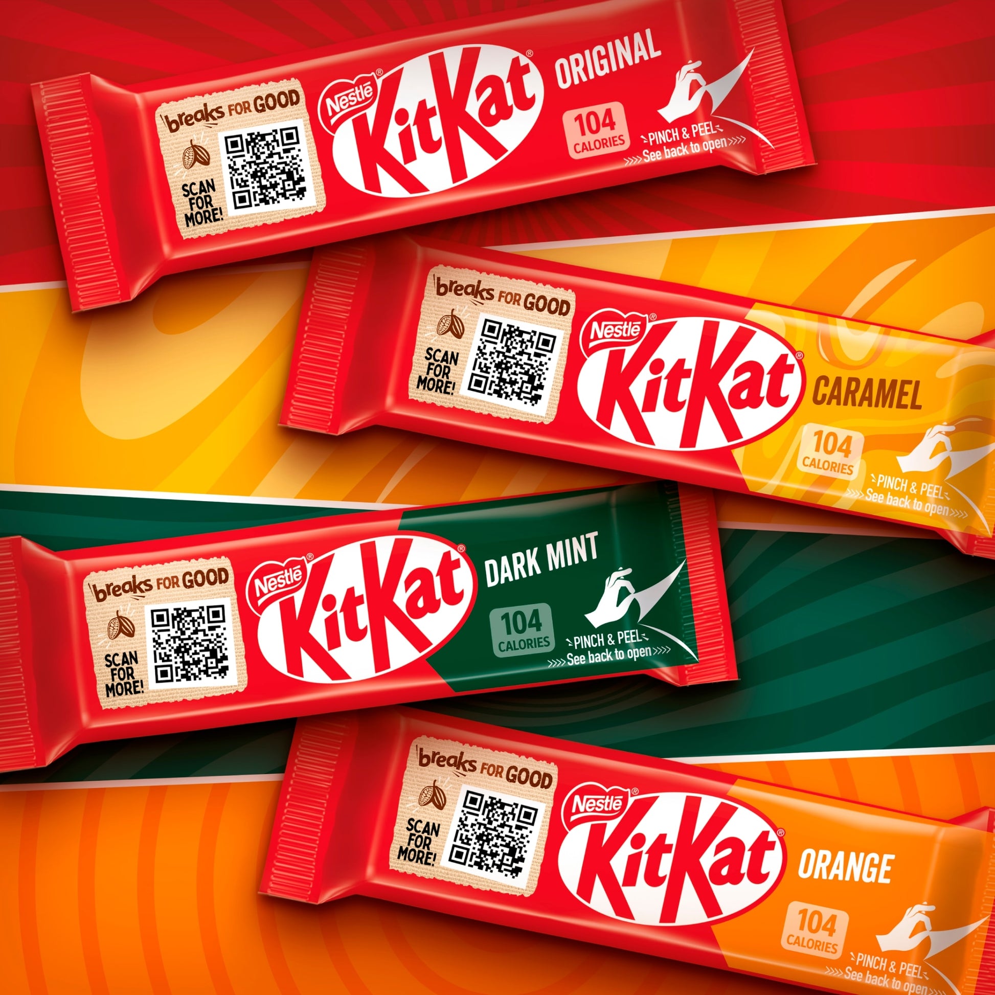 KitKat 2 Finger Chocolate Orange Biscuit Bars 12 Pack Multipack 248.8g — image 4