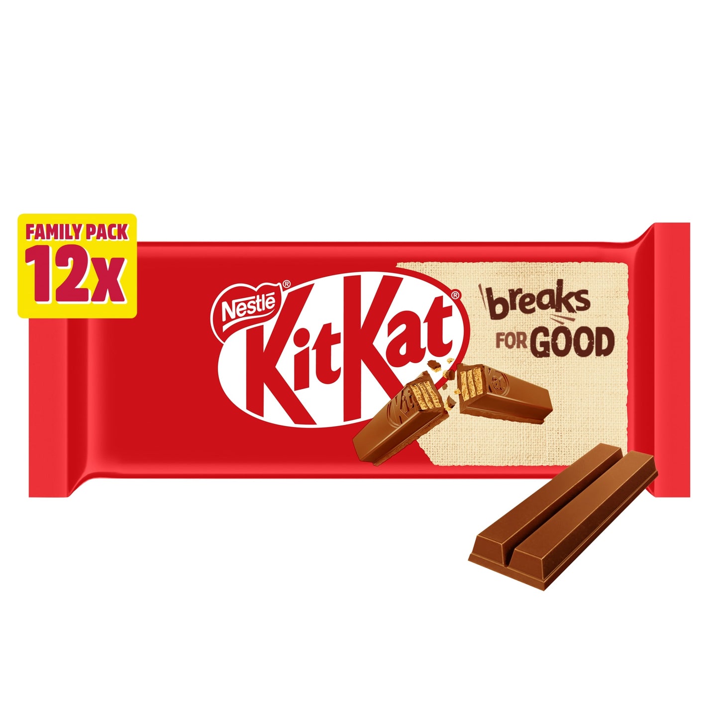 KitKat 2 Finger Milk Chocolate Biscuit Bars 12 Pack Multipack 248.8g — image 1