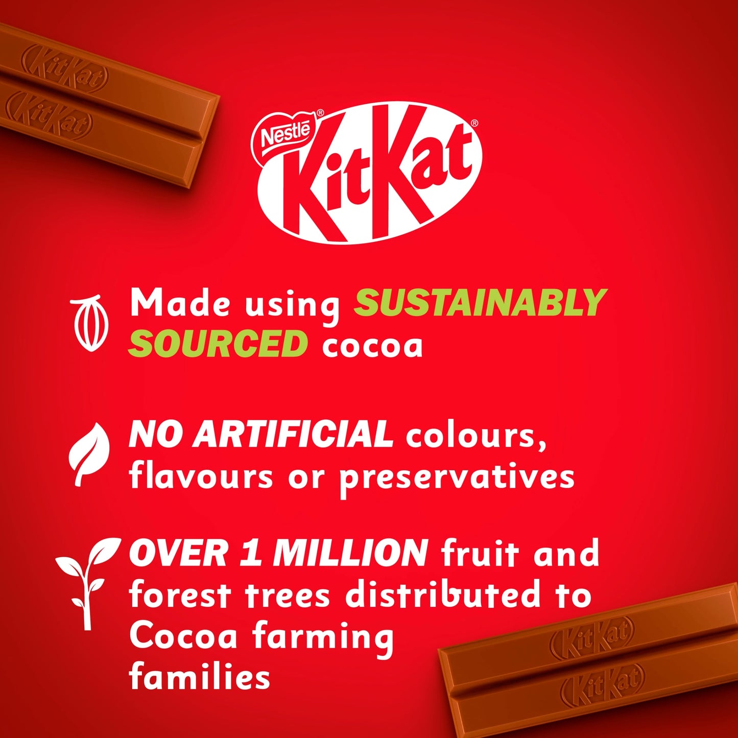 KitKat 2 Finger Milk Chocolate Biscuit Bars 12 Pack Multipack 248.8g — image 3