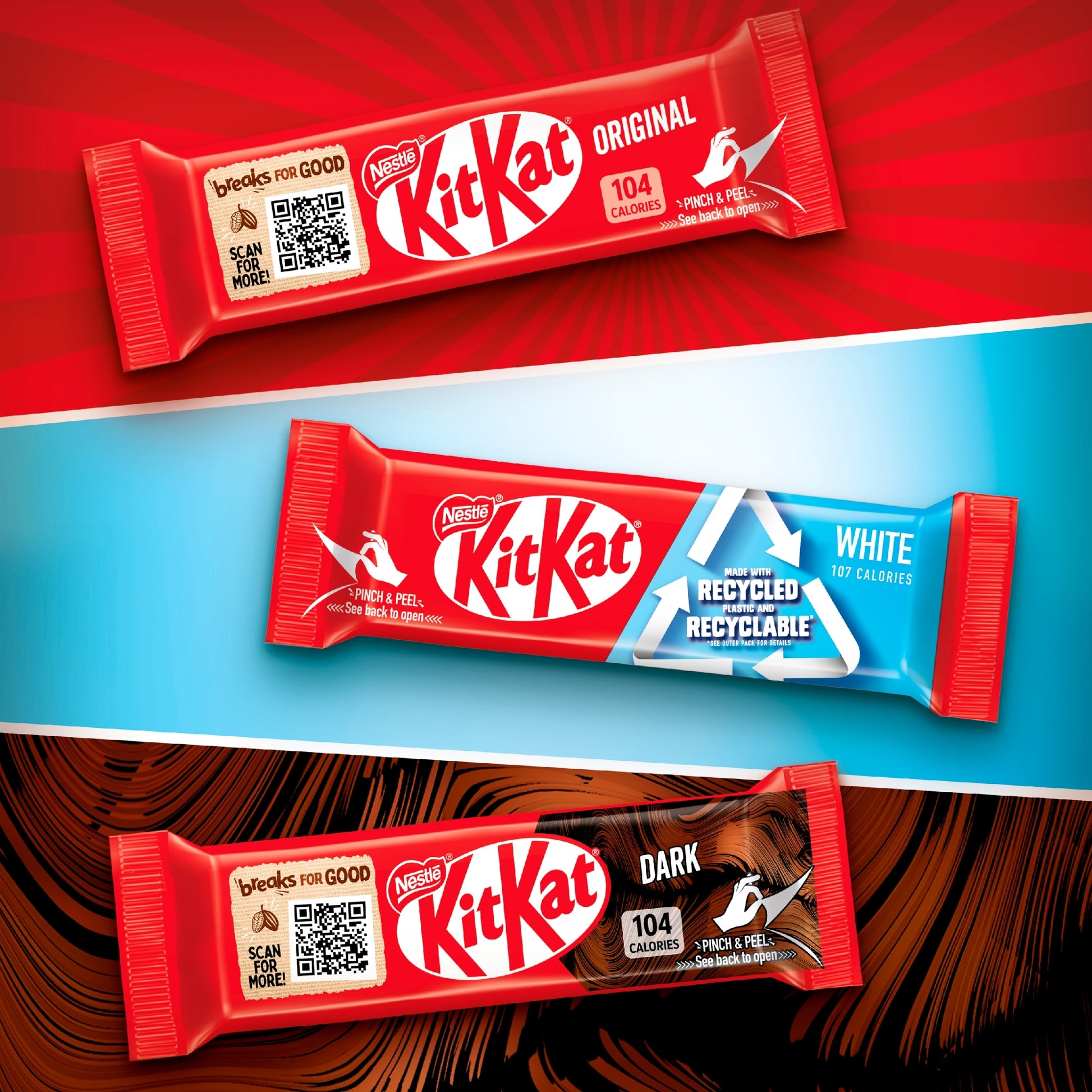 KitKat 2 Finger Milk Chocolate Biscuit Bars 12 Pack Multipack 248.8g — image 4