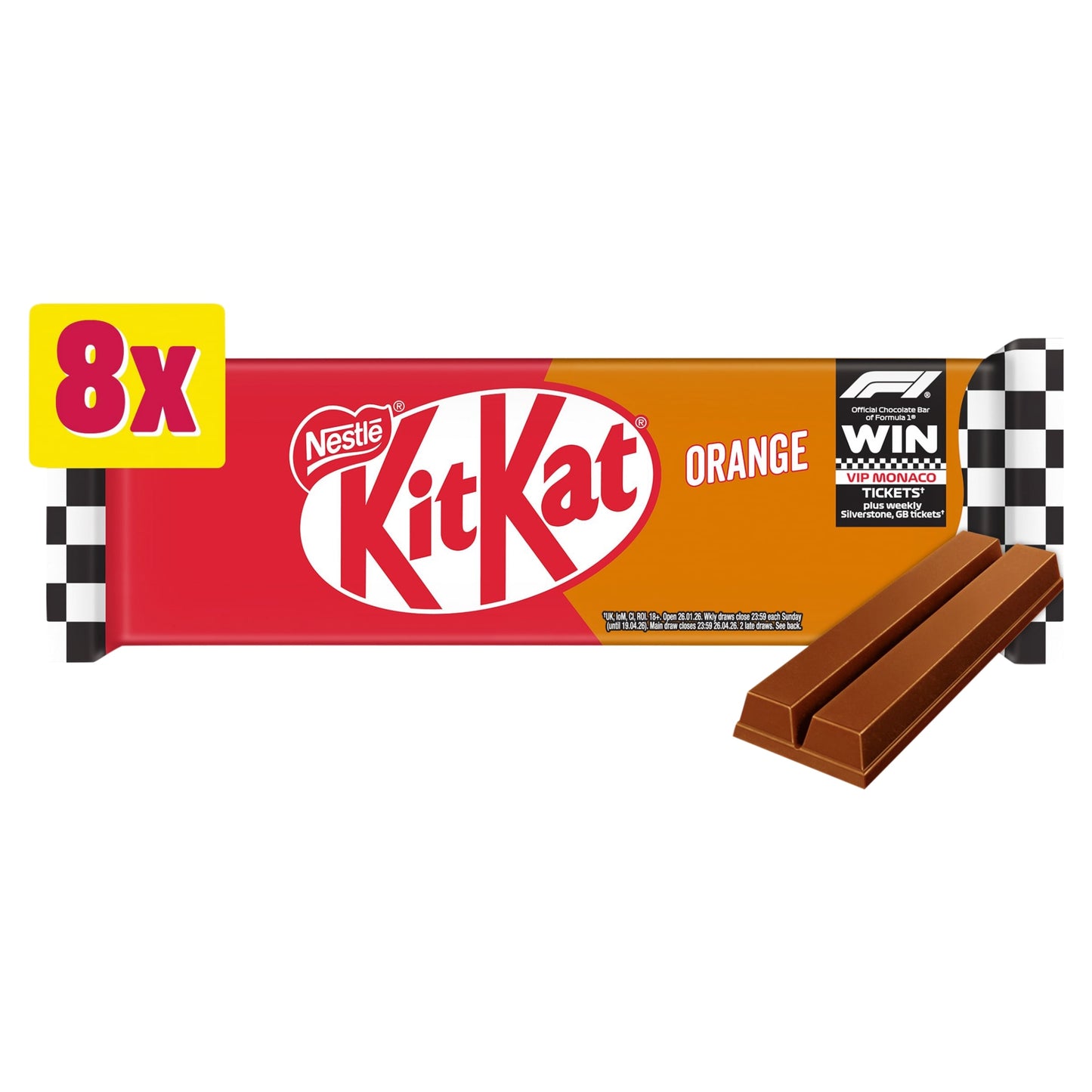 KitKat 2 Finger Orange Chocolate Biscuit Bar 8 Pack Multipack 165.6g — image 1