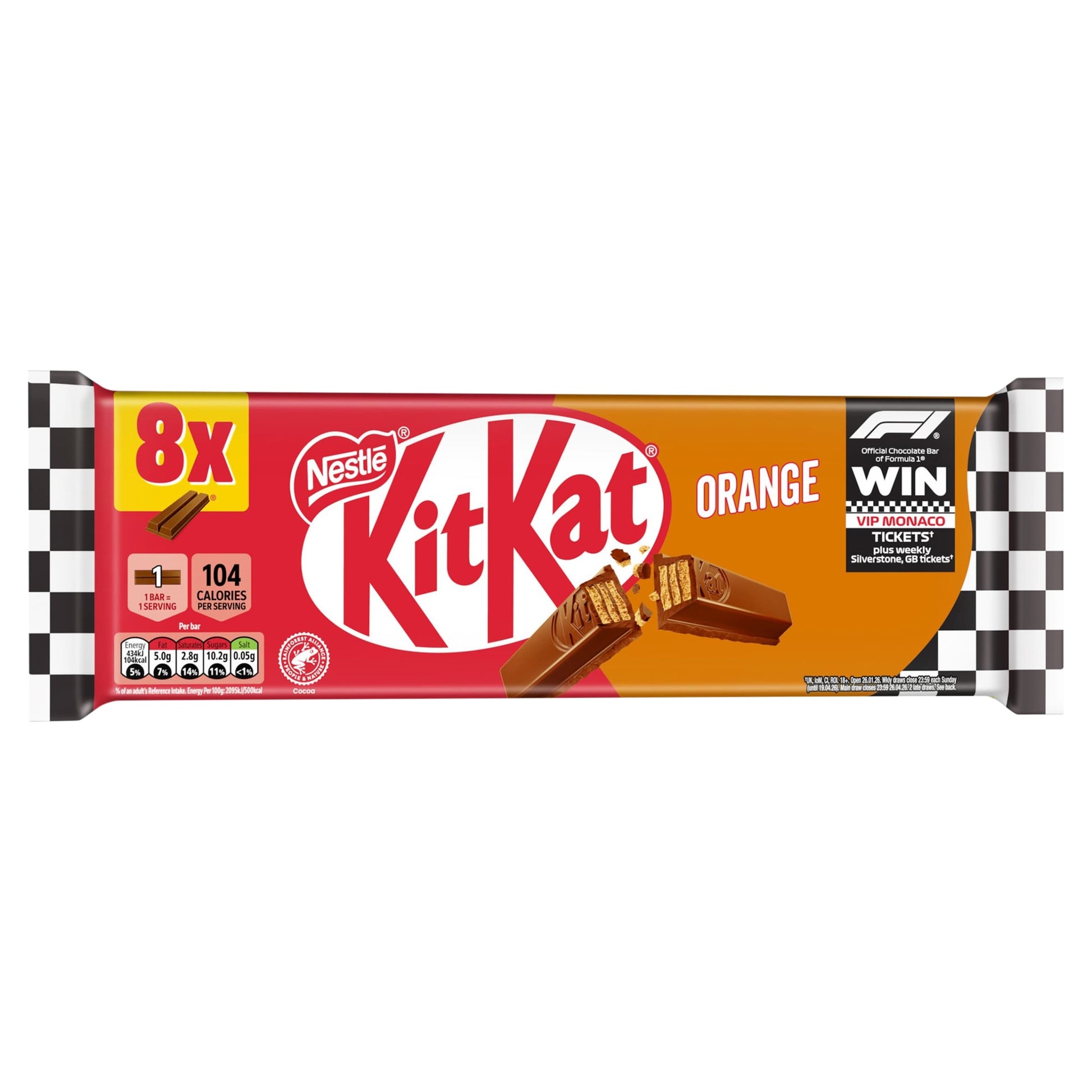 KitKat 2 Finger Orange Chocolate Biscuit Bar 8 Pack Multipack 165.6g — image 2