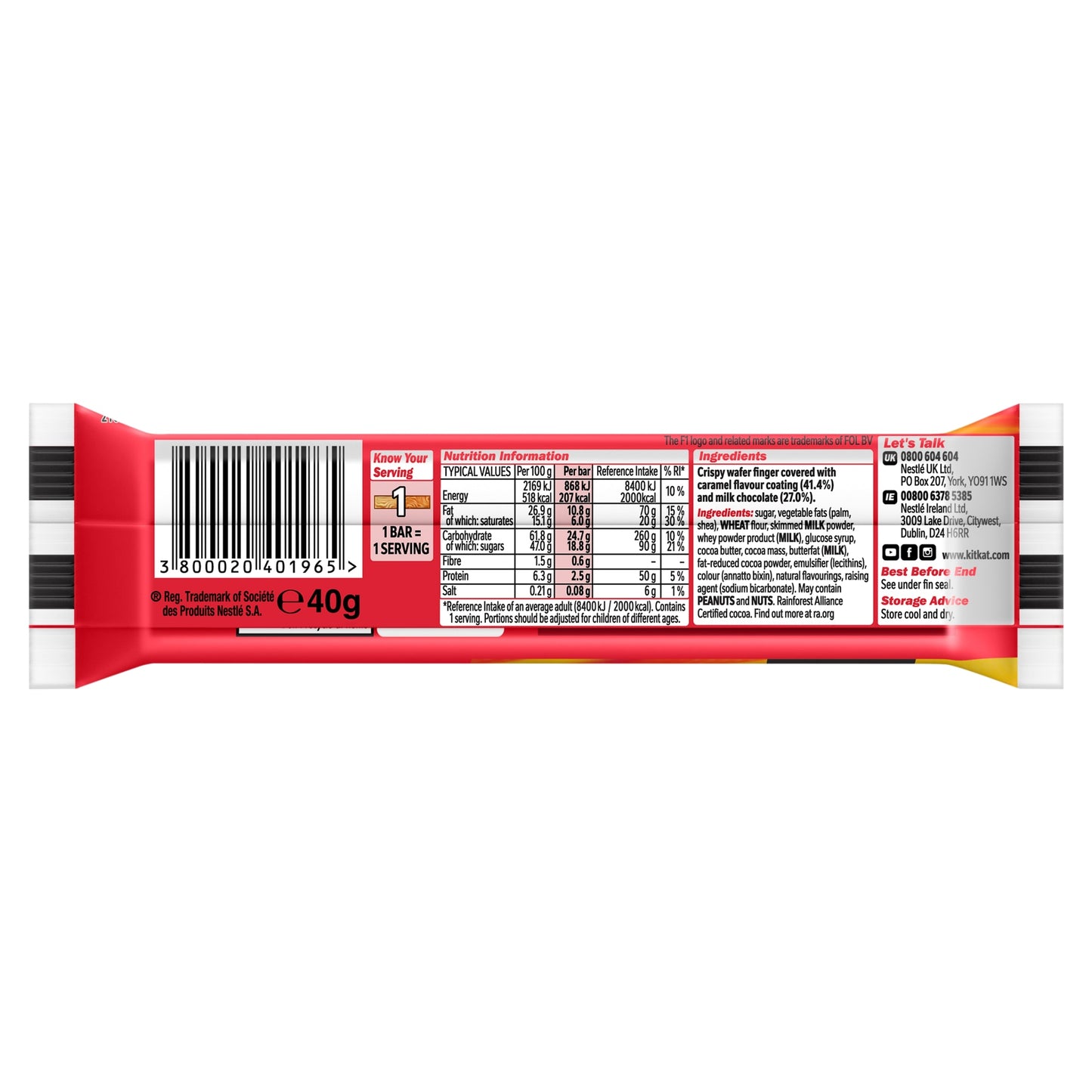 KITKAT Chunky Caramel Flavour Milk Chocolate Bar F1 40g — image 3