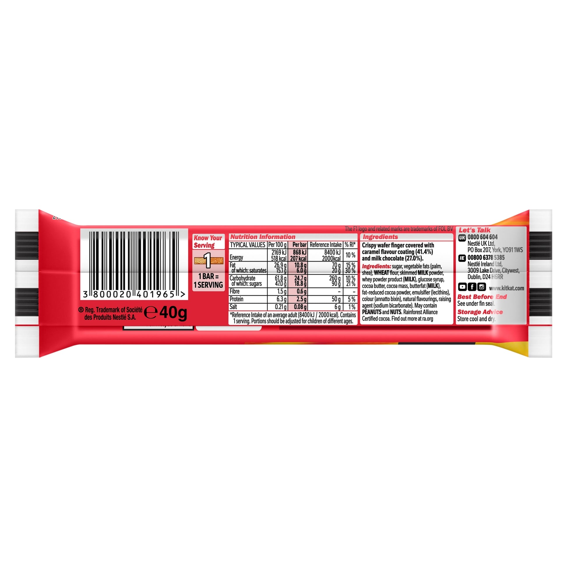 KITKAT Chunky Caramel Flavour Milk Chocolate Bar F1 40g — image 3