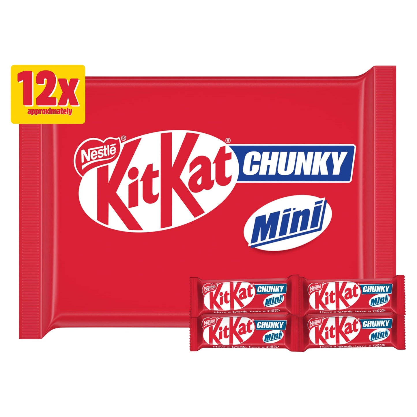 KitKat Chunky Mini Milk Chocolate Bars 12 Pack Multipack 194g — image 1