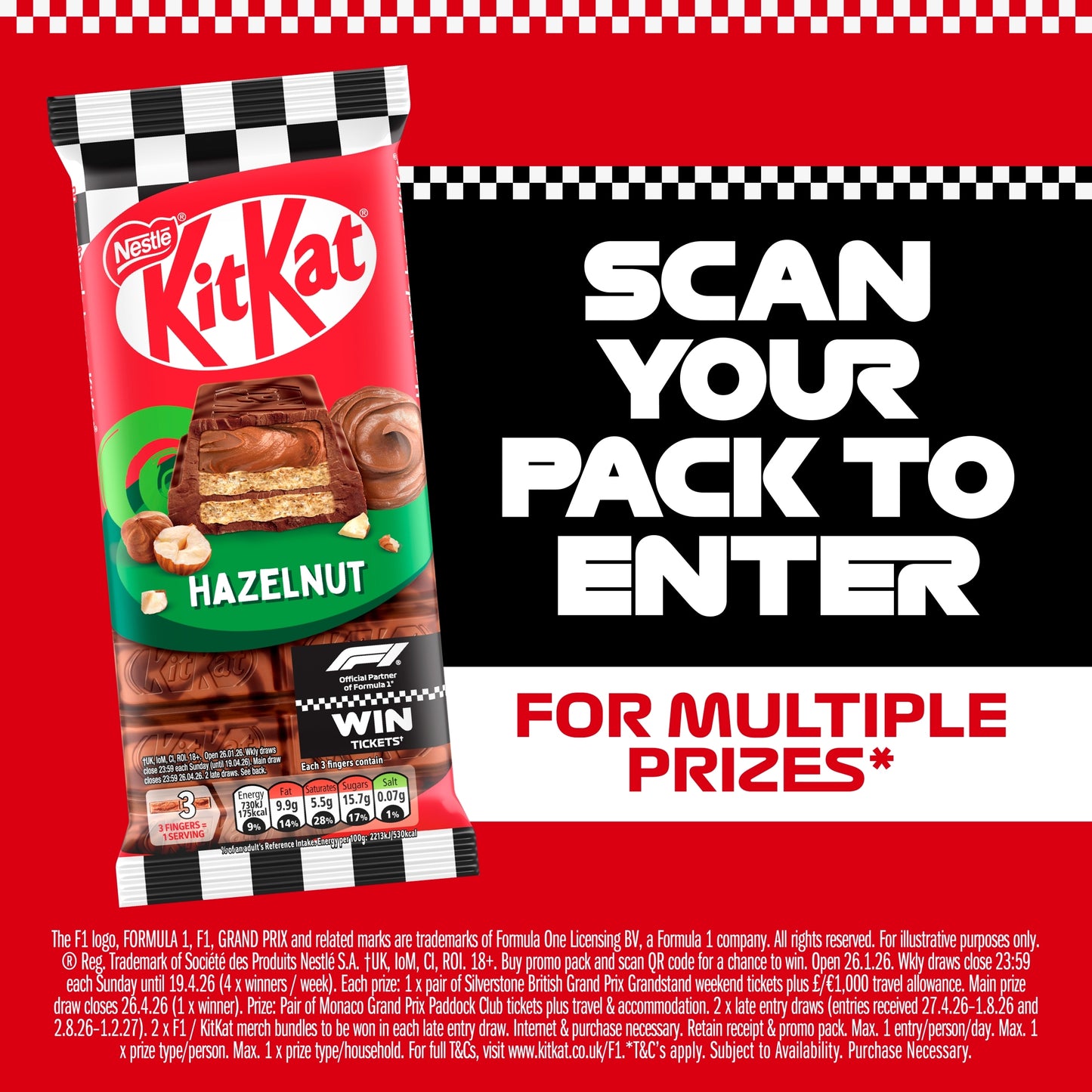 KitKat Hazelnut Chocolate Sharing Bar 99g — image 4