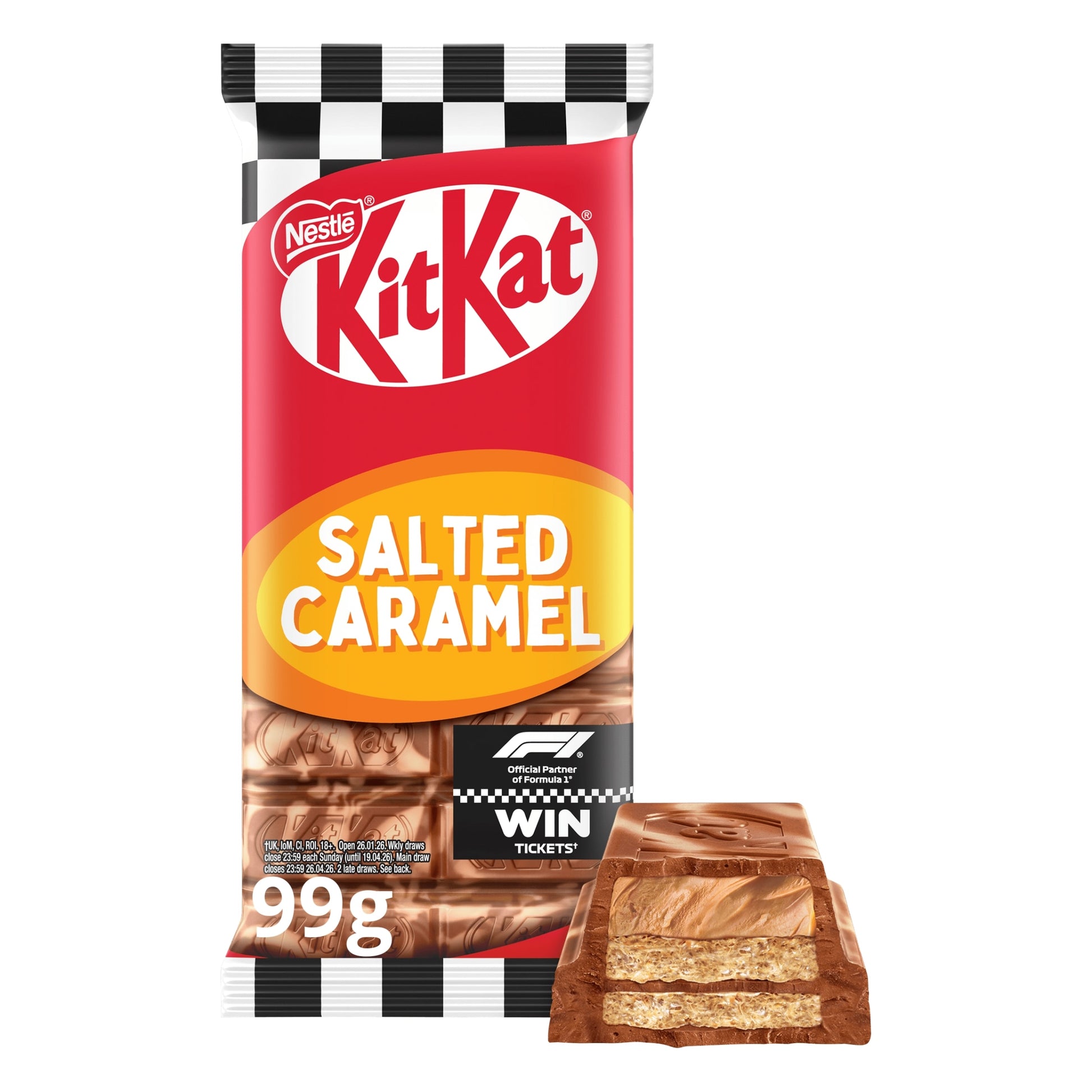 KitKat Salted Caramel Chocolate Sharing Bar 99g — image 1