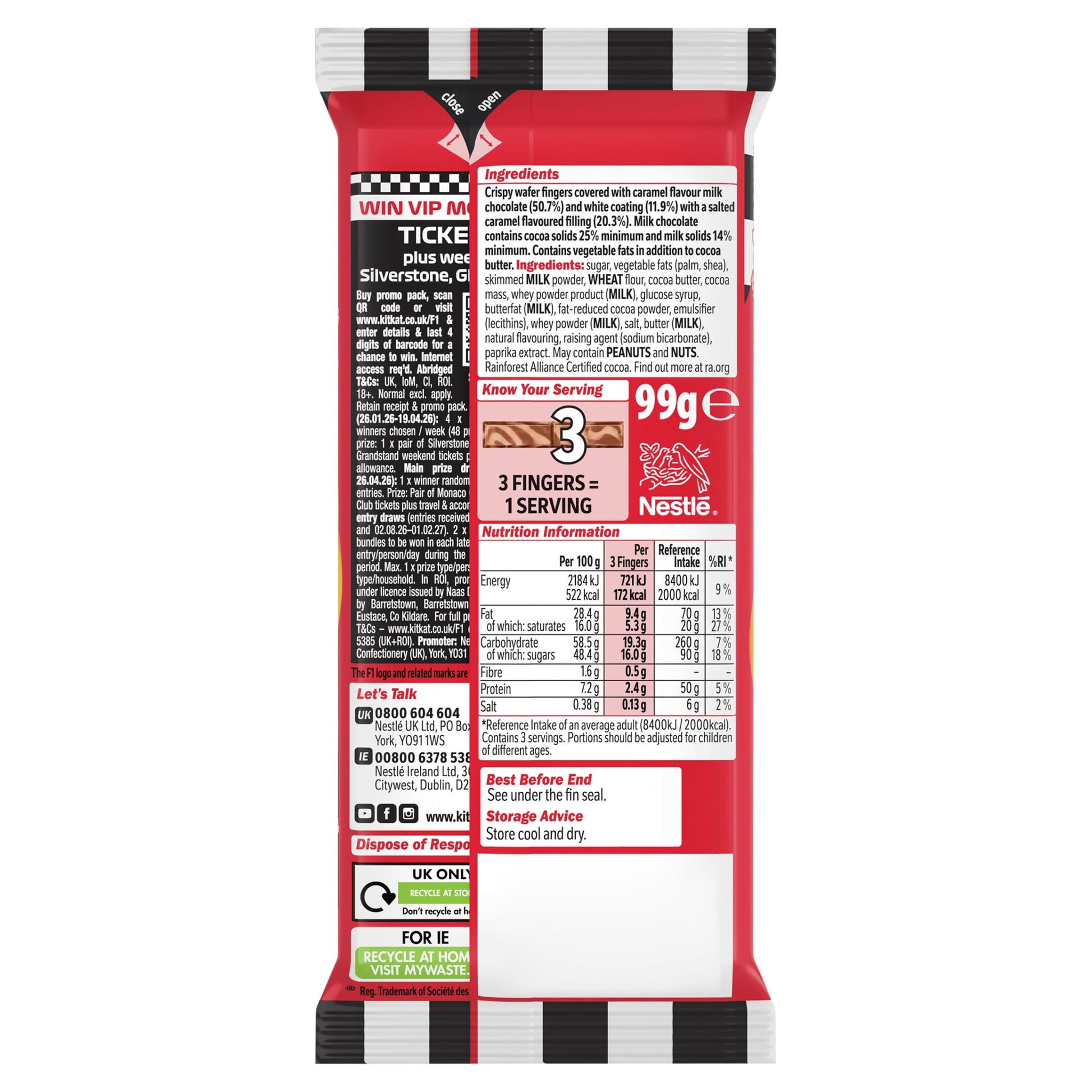 KitKat Salted Caramel Chocolate Sharing Bar 99g — image 2