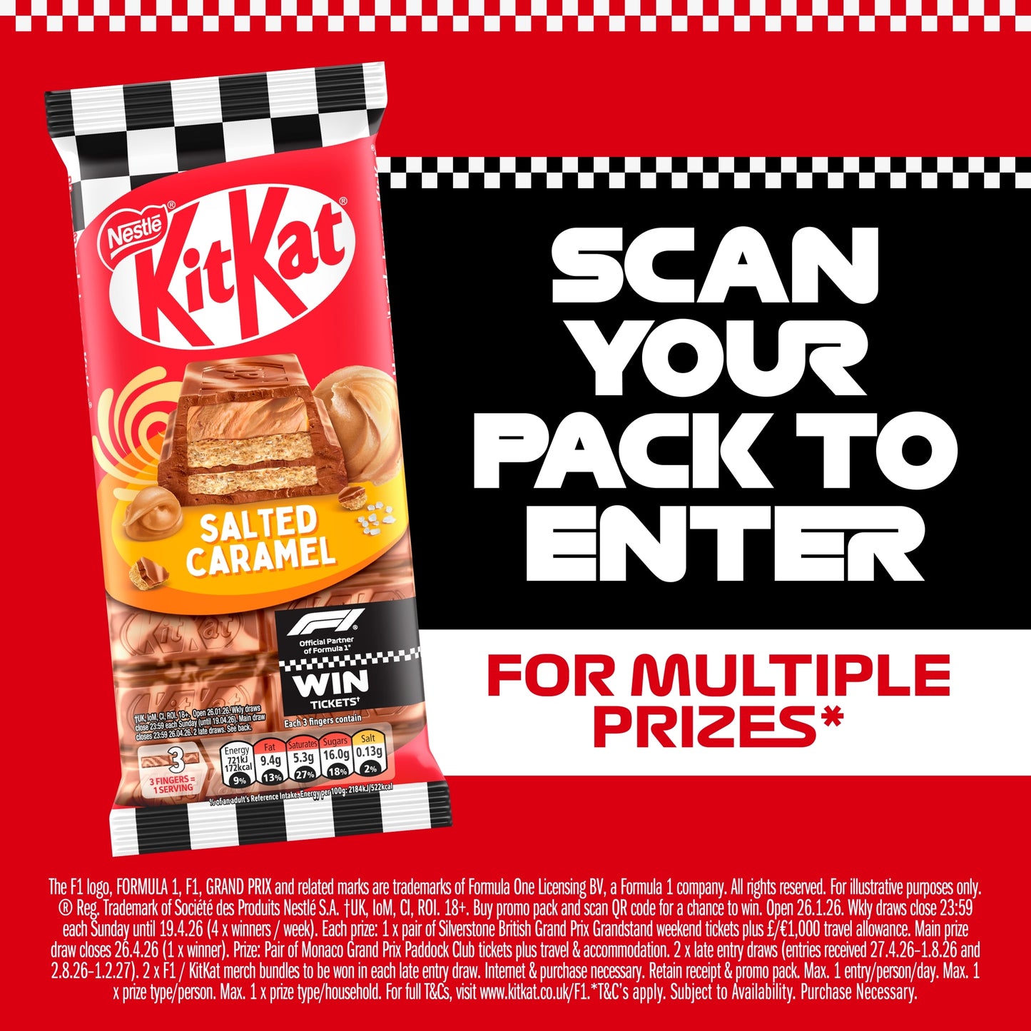 KitKat Salted Caramel Chocolate Sharing Bar 99g — image 3