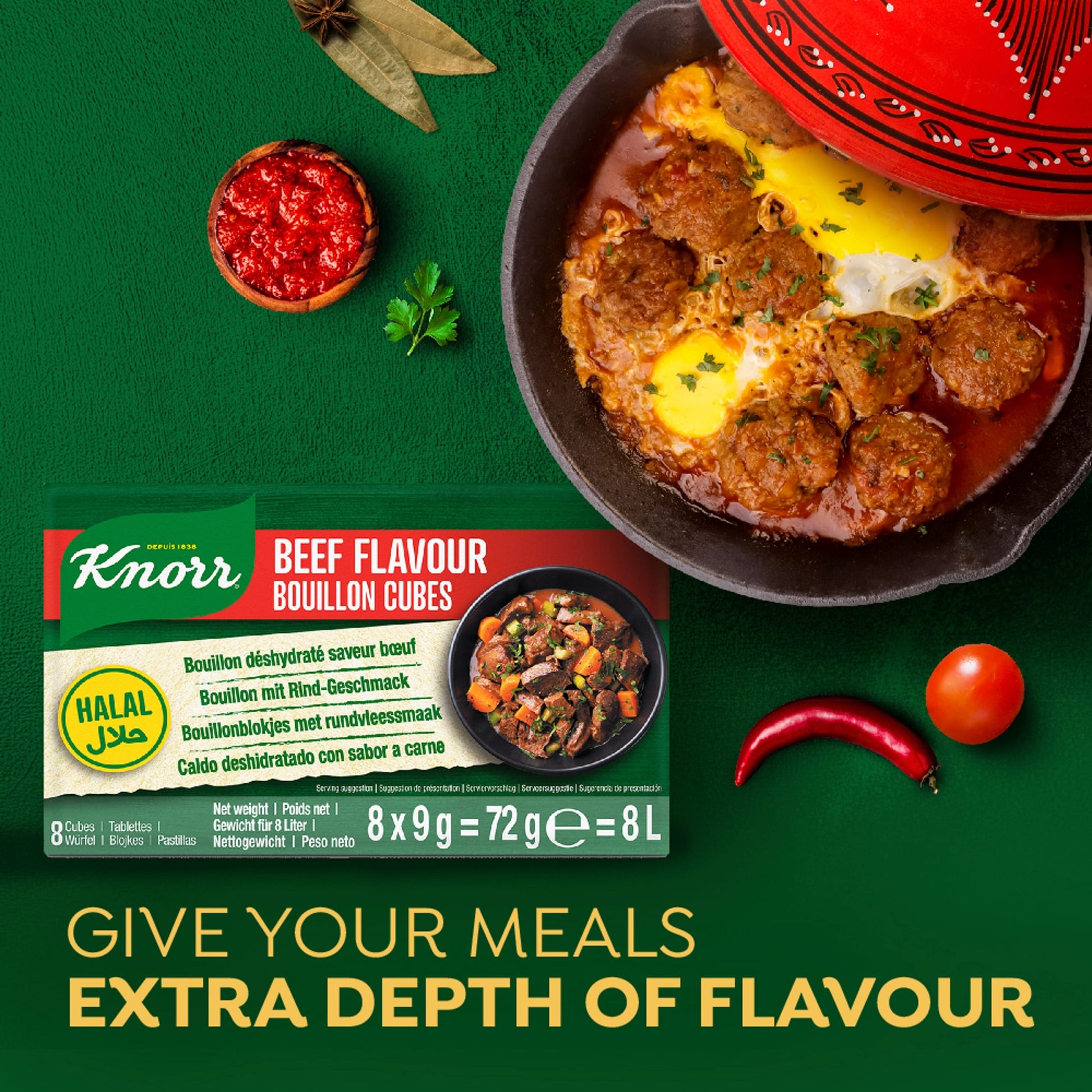 Knorr Bouillon Cubes Beef Flavour 8x9g — image 3