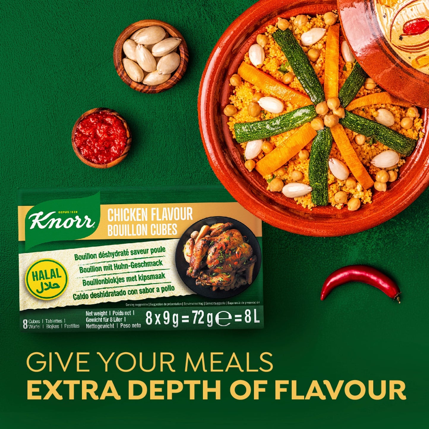 Knorr CKN Bouillon Stock Cubes 8 Pk 72g — image 3