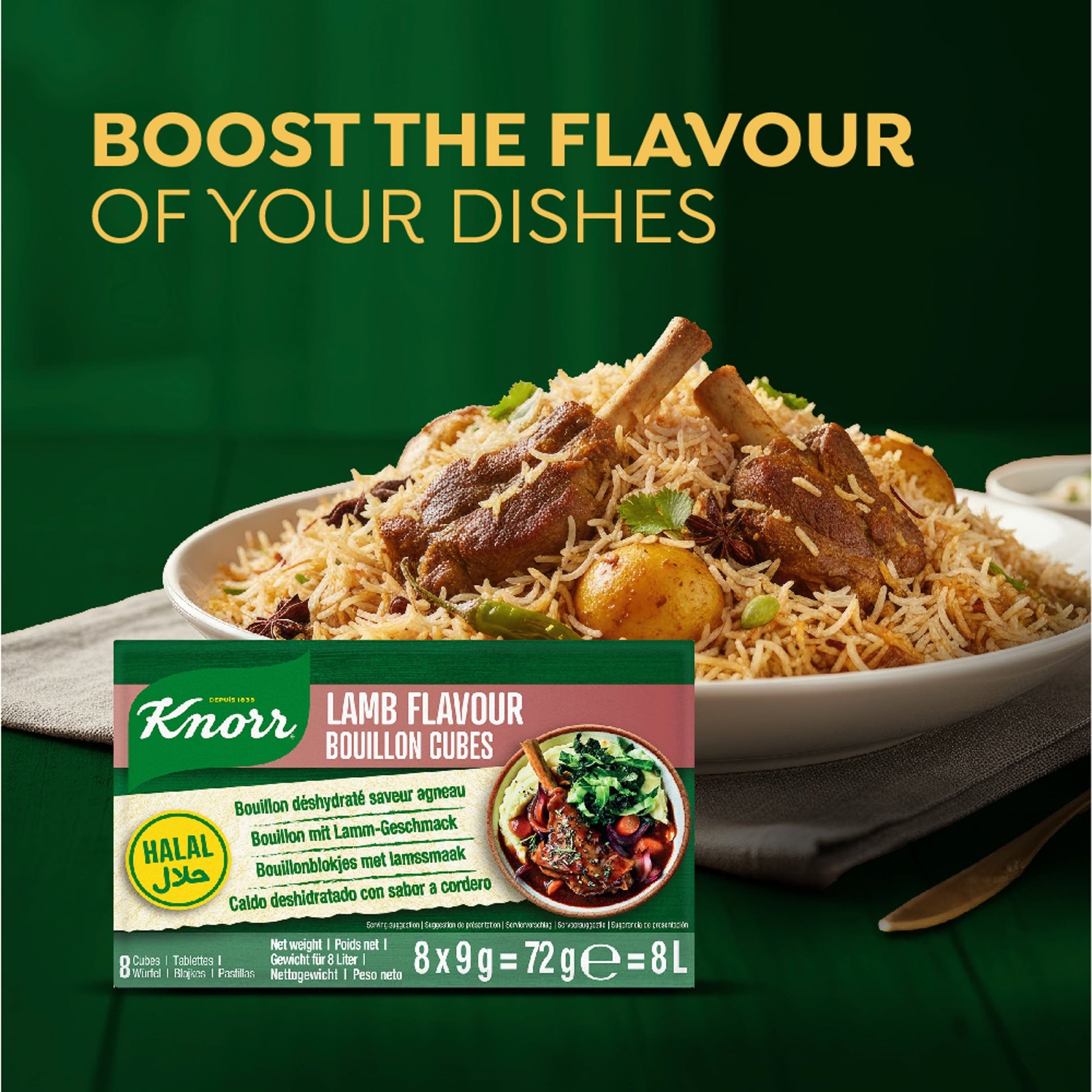 Knorr Lamb Bouillon Stock Cubes 8 Pk 72g — image 2