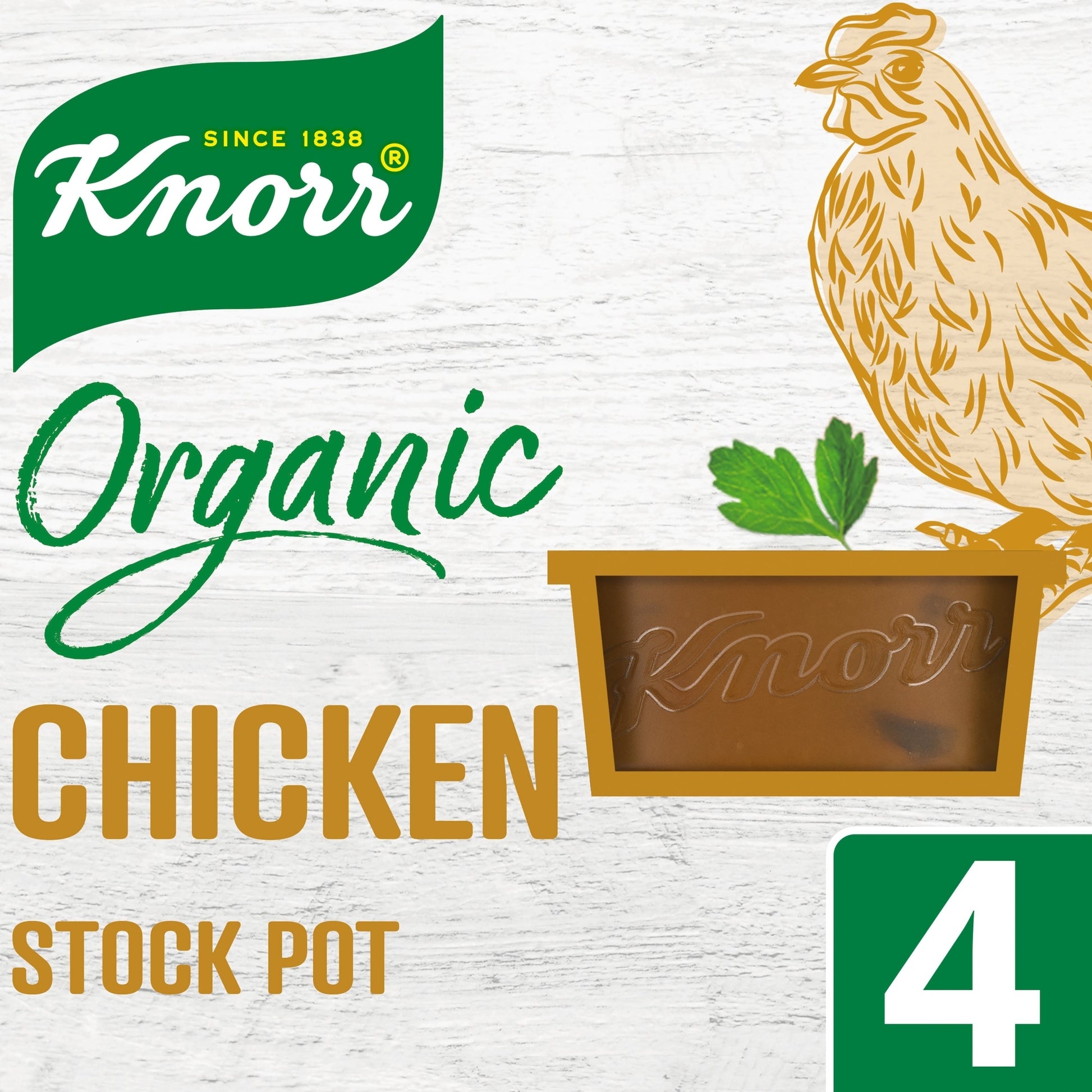 Knorr Organic Chicken Stock Pot 4x26g — image 1