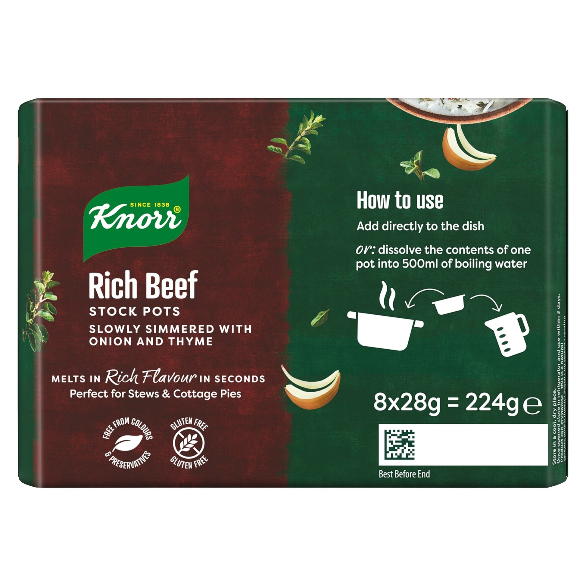Knorr Rich Beef Stock Pot 8'S 224G — image 2