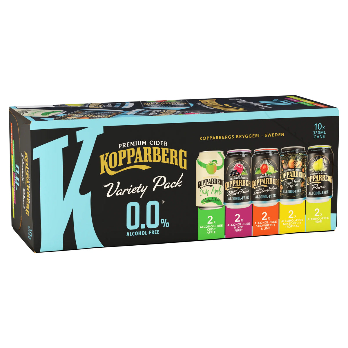 Kopparberg Alcohol Free Cider Variety Pack 10 x 330ml — image 1