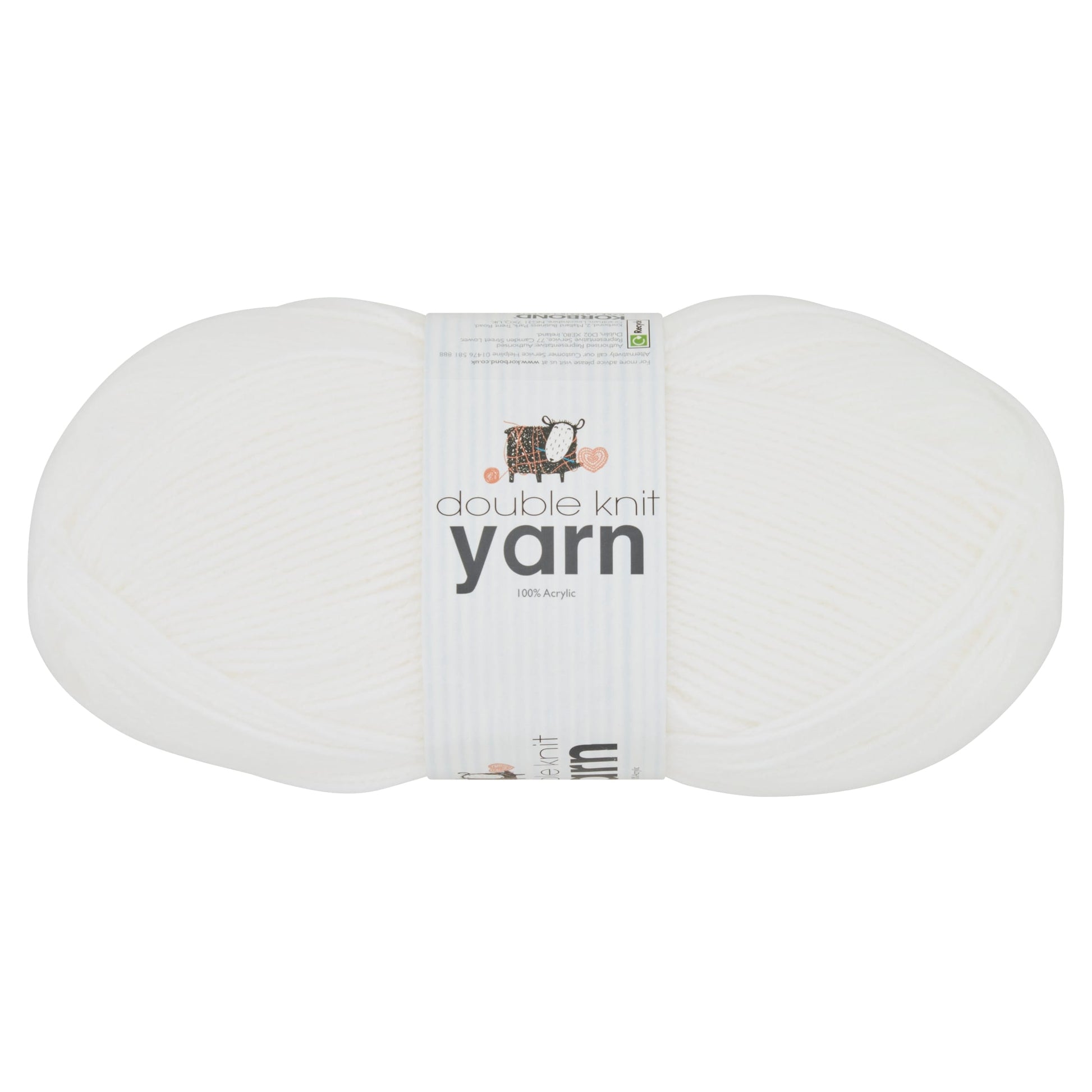 Korbond Dark Knit Yarn White — image 1