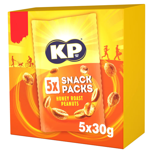 KP Honey Roast Peanuts Snack Packs 5 x 30g — image 1