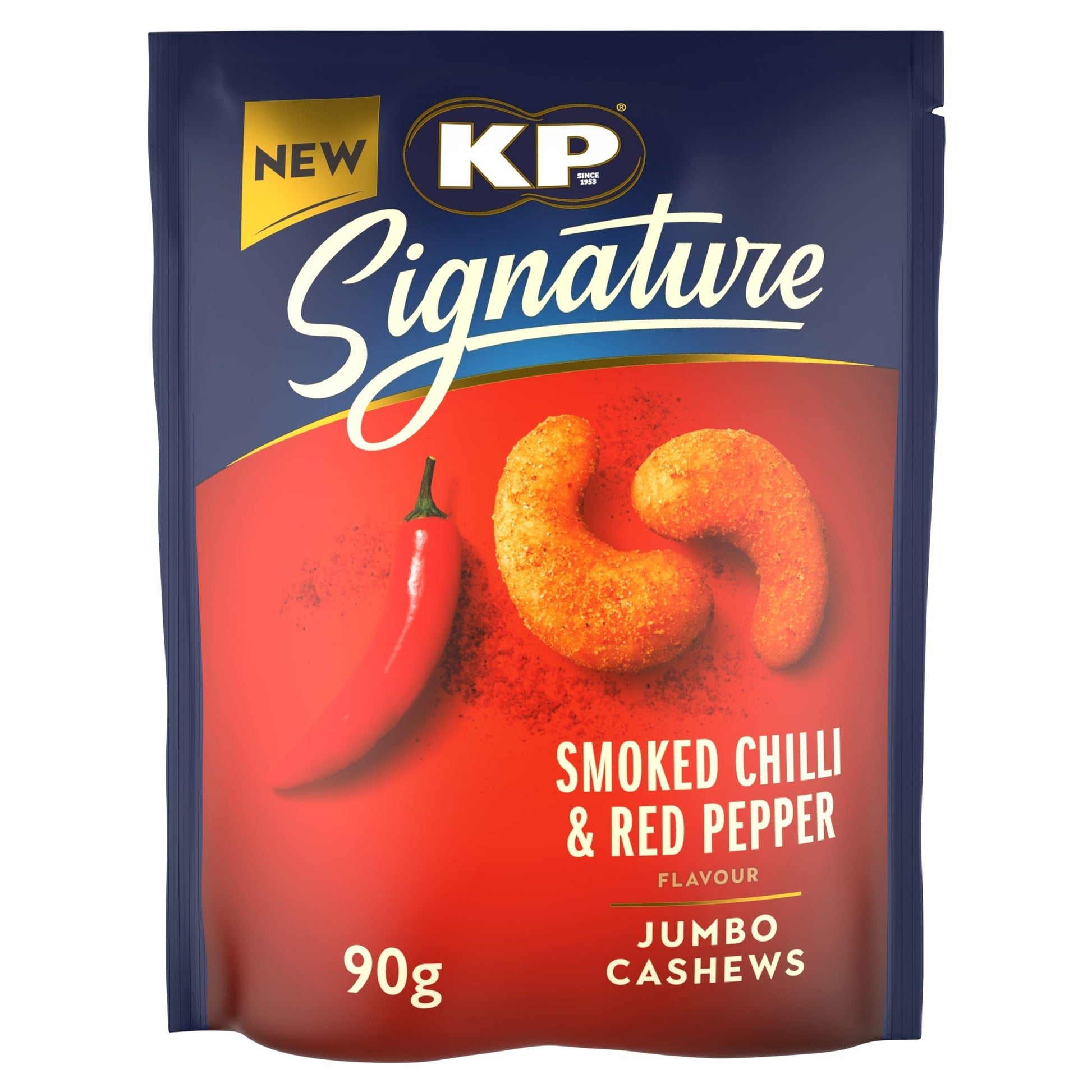 KP Signature Smoked Chilli and Red Pepper Cashews 90g — image 1