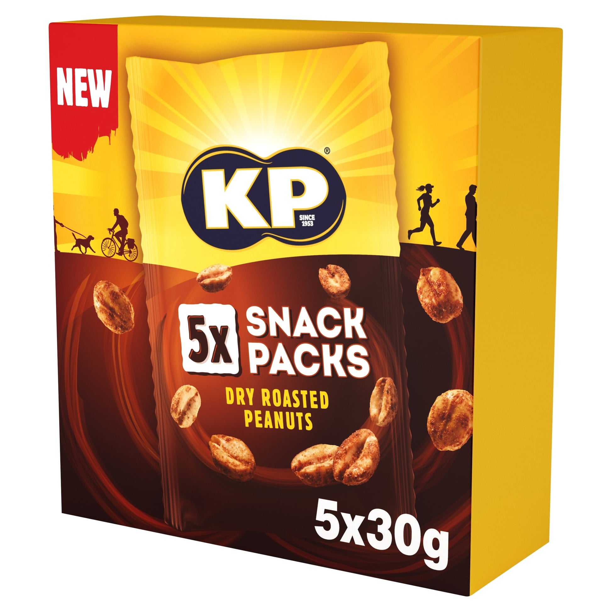 Kp Snack Packs Dry Roasted Peanuts 5 X 30G — image 1