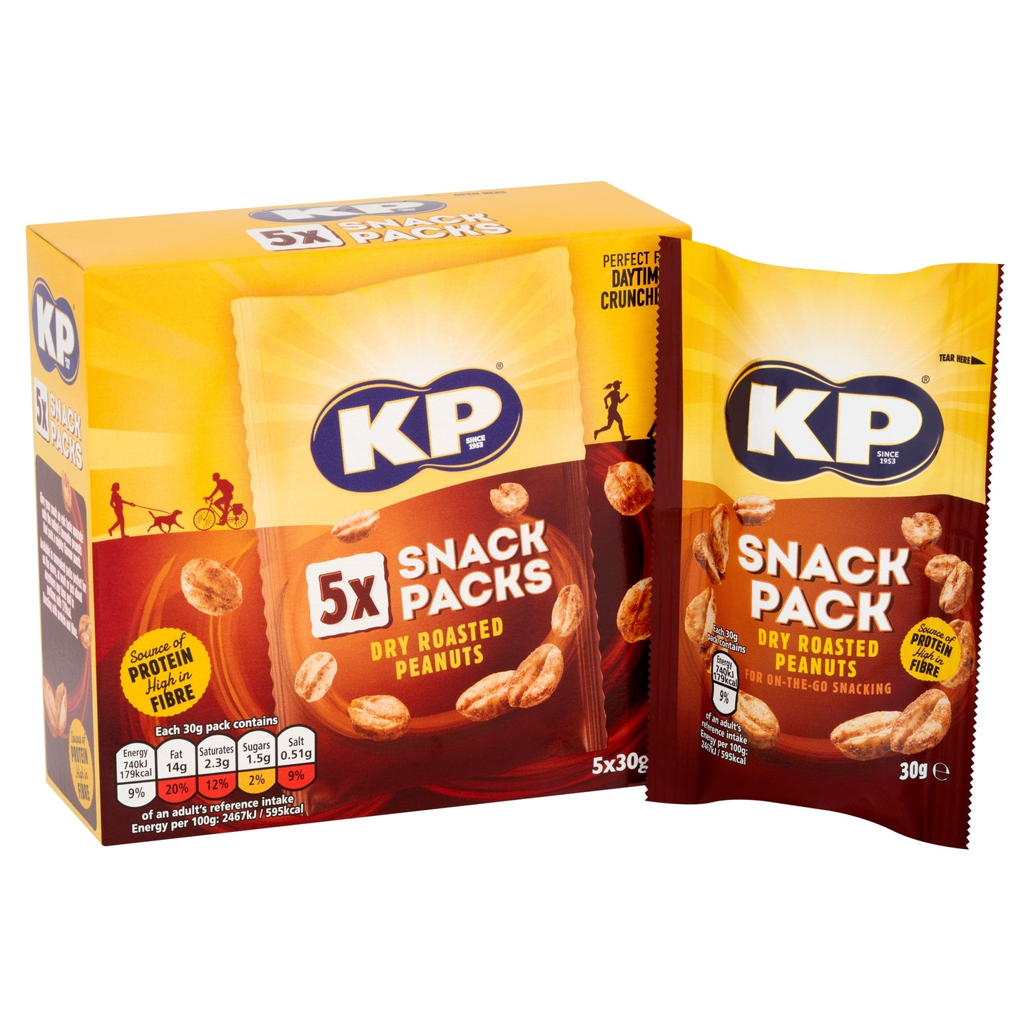 Kp Snack Packs Dry Roasted Peanuts 5 X 30G — image 2
