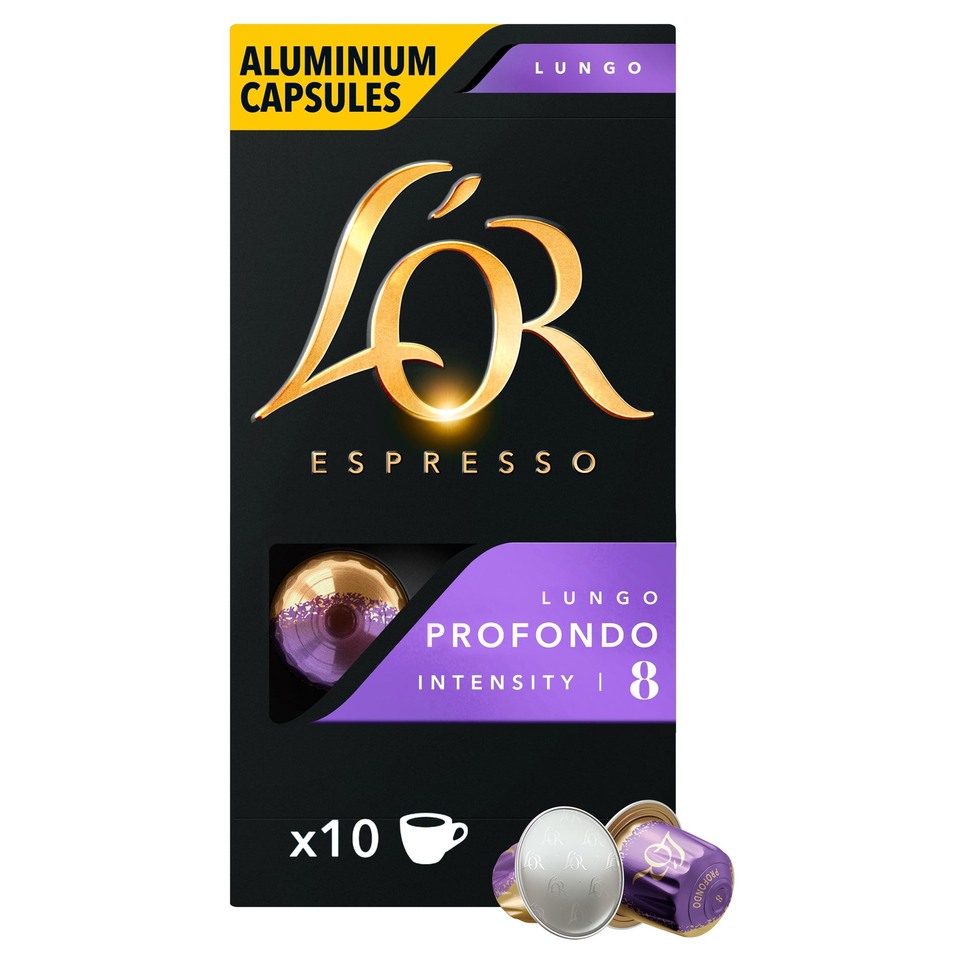 L’or. Espresso Lungo Profondo Coffee Capsules x10 Intensity 8 52g — image 2