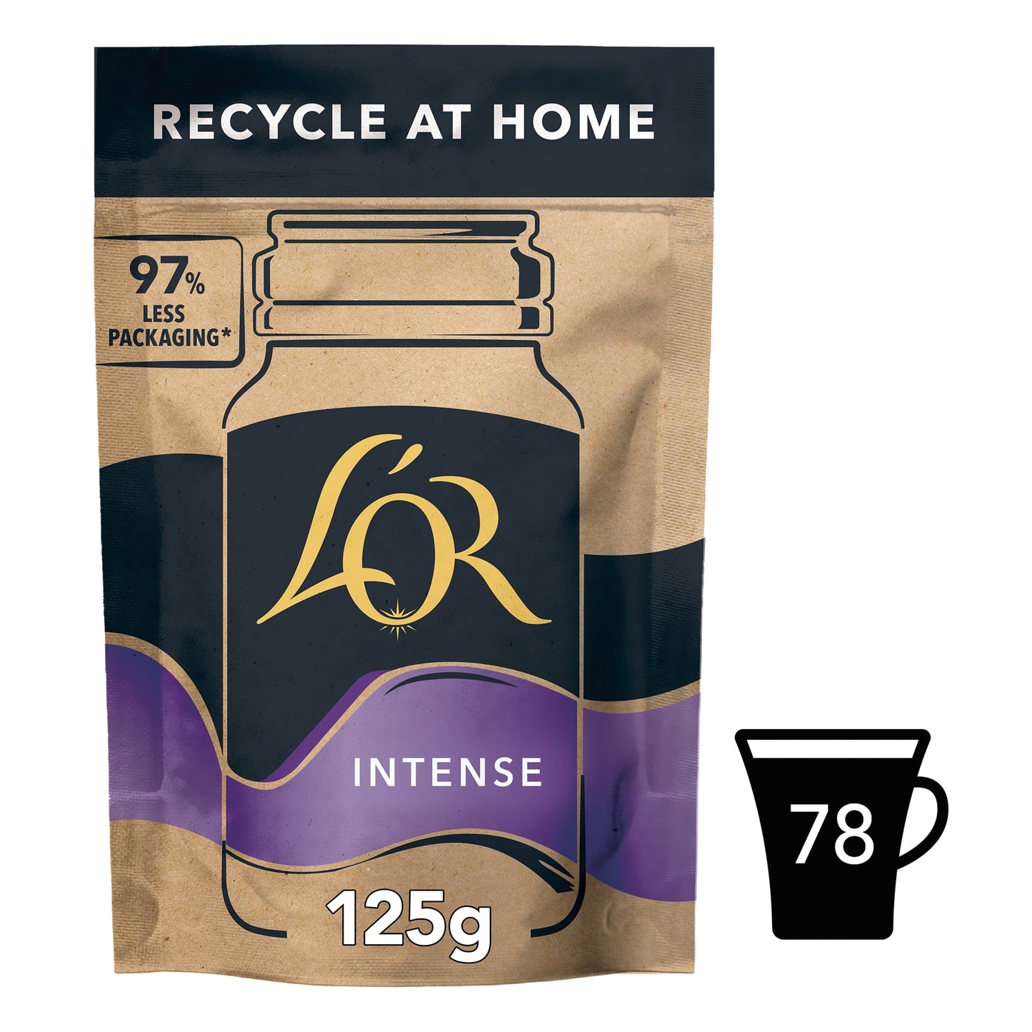 L'or. Intense Paper Refill Instant Coffee 125G — image 1