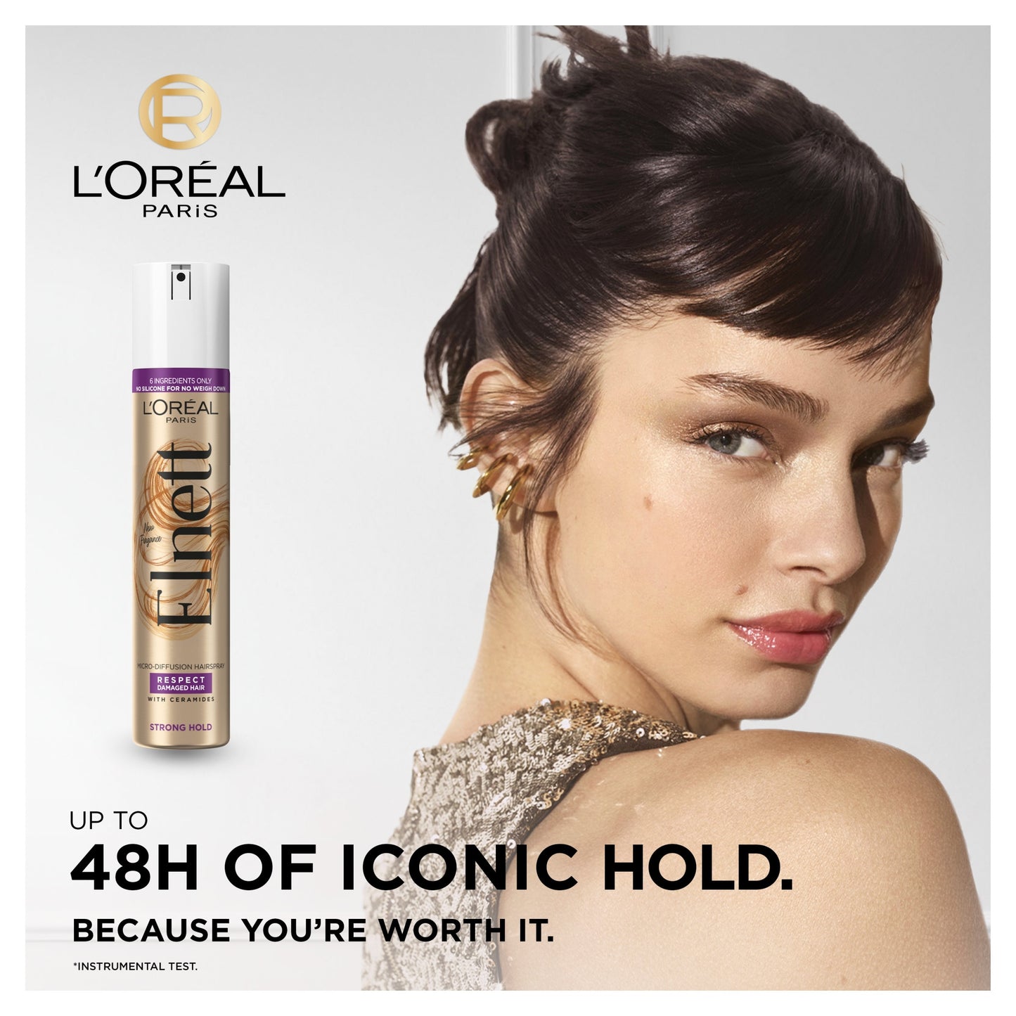 L'Oreal Elnett Damaged Strong Hold Hair Spray 200Ml — image 2
