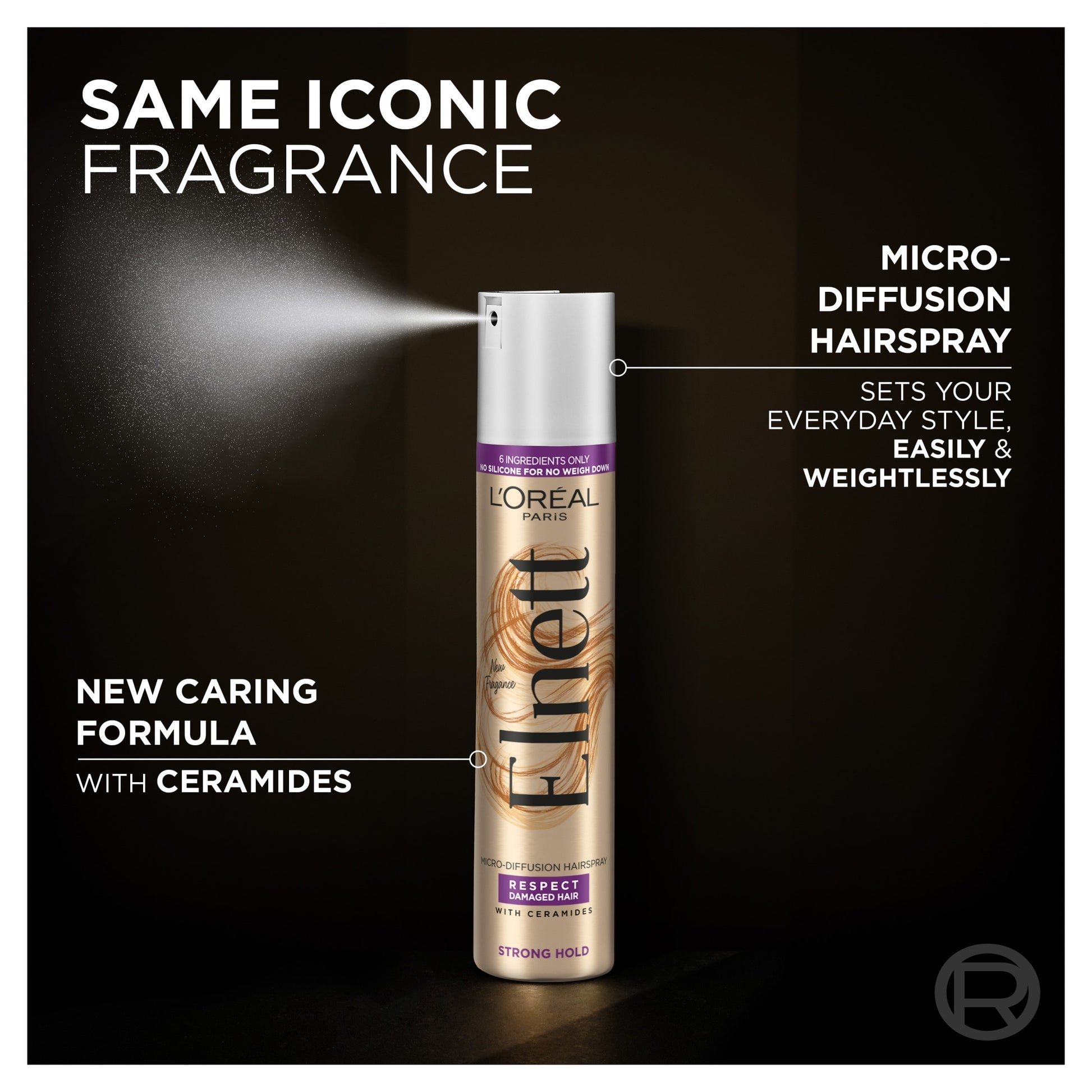 L'Oreal Elnett Damaged Strong Hold Hair Spray 200Ml — image 3