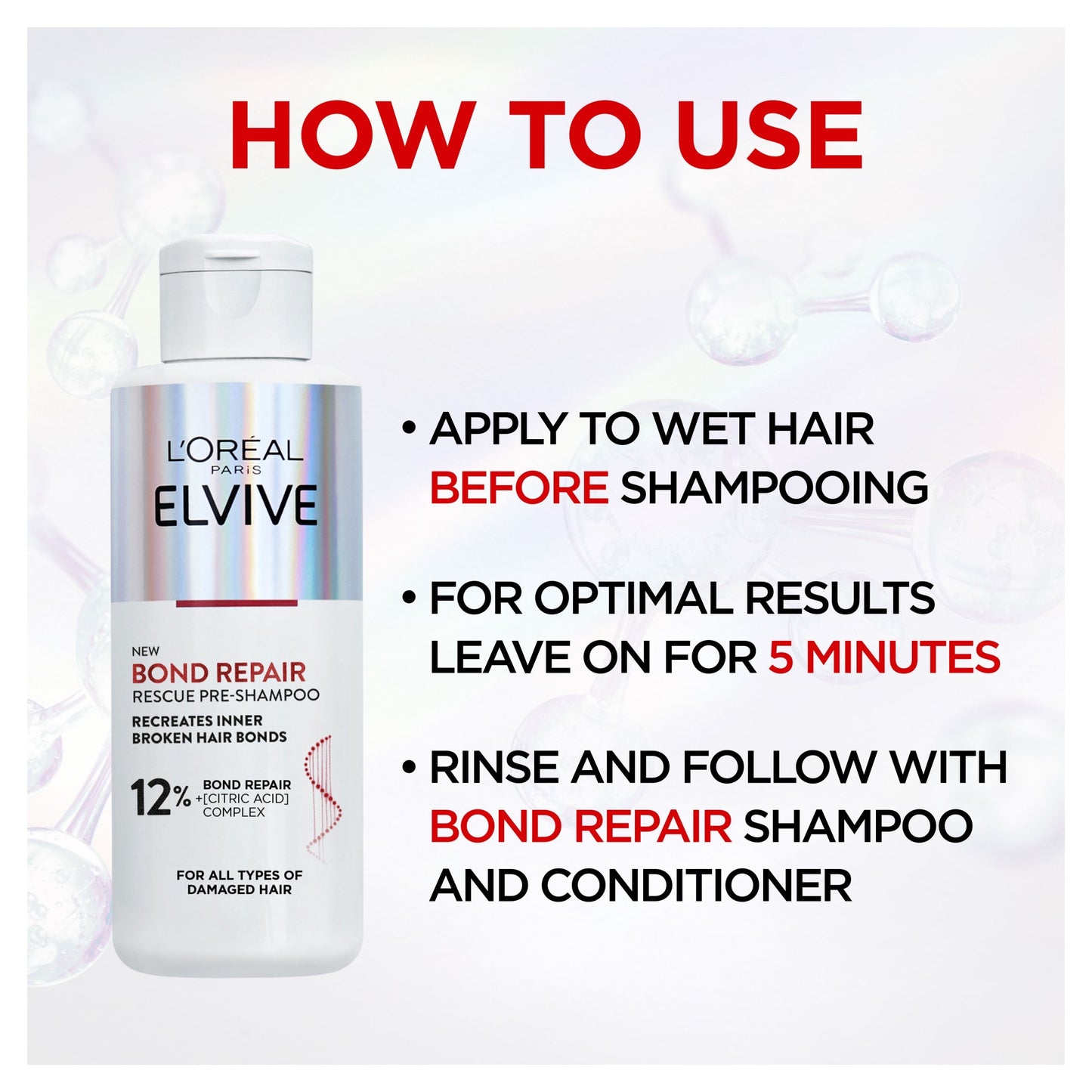 L'oreal Elvive Bond Repair Pre Shampoo 200ml — image 3