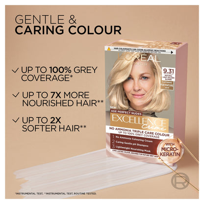 L'Oreal Excellence Age Perfect Nudes 6.03 Ash Brown Permanent Hair Dye — image 4