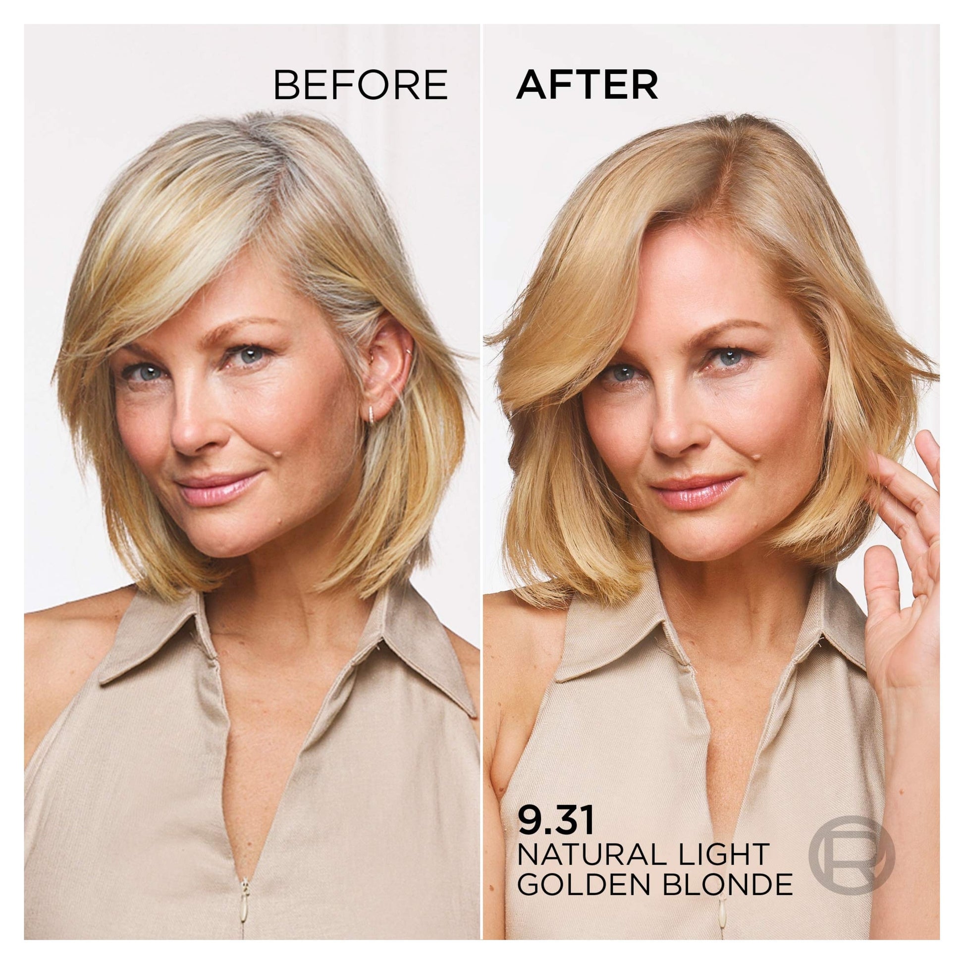 L'Oreal Excellence Age Perfect Nudes 9.31 NATURAL LIGHTGOLDEN BLONDE Permanent Hair Dye — image 3