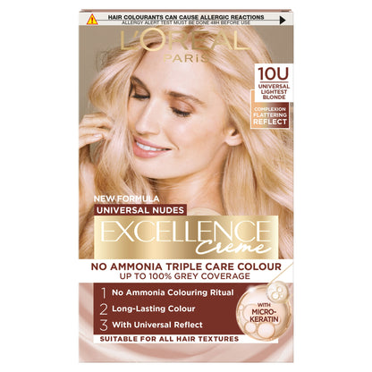 L'Oreal Paris Excellence Nudes Universal 10U Lightest Blonde Permanent Hair Dye — image 1
