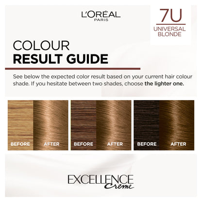 L'Oreal Paris Excellence Universal Nudes 7U Blonde Permanent Hair Dye — image 2
