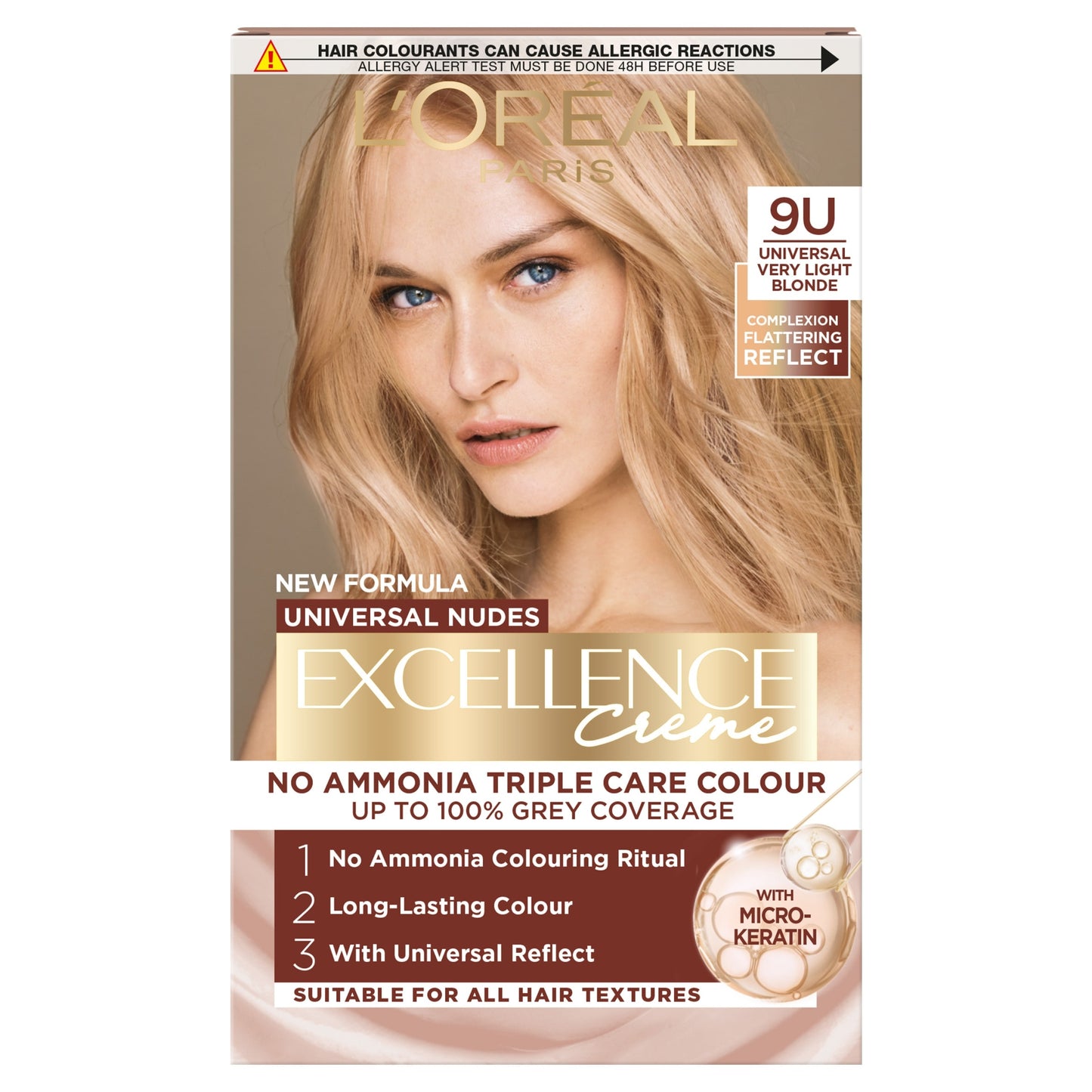 L'Oreal Paris Excellence Universal Nudes 9U Very Light Blonde Permanent Hair Dye — image 1