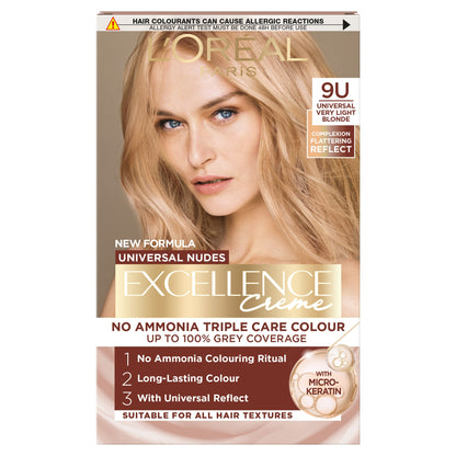 L'Oreal Paris Excellence Universal Nudes 9U Very Light Blonde Permanent Hair Dye — image 1