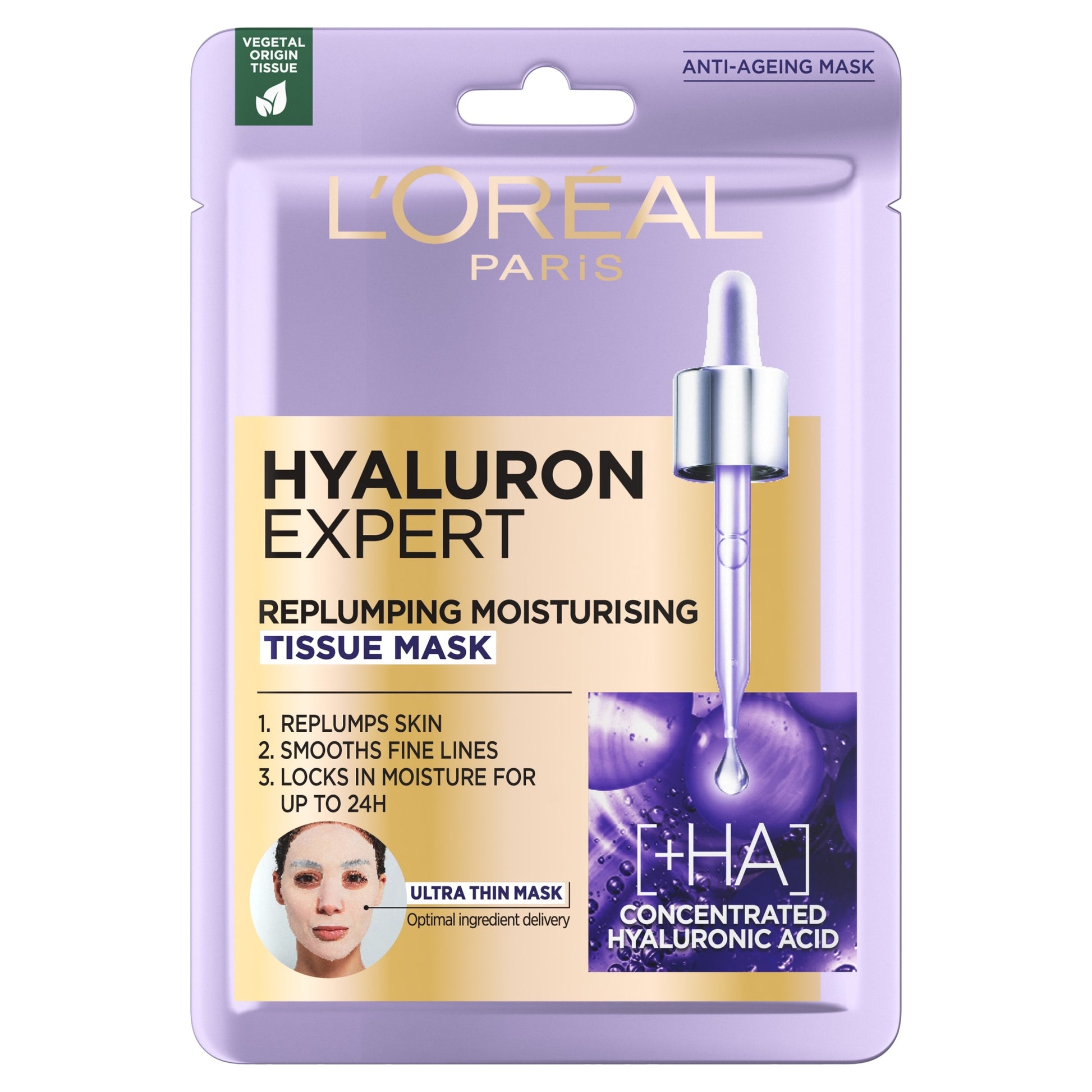 L'Oreal Paris Hyaluron Expert Replumping Tissue Mask 28g — image 1