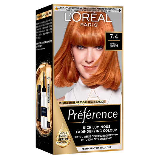 L'Oreal Paris Preference 74 Dublin Mango Copper Permanent Hair Dye — image 1