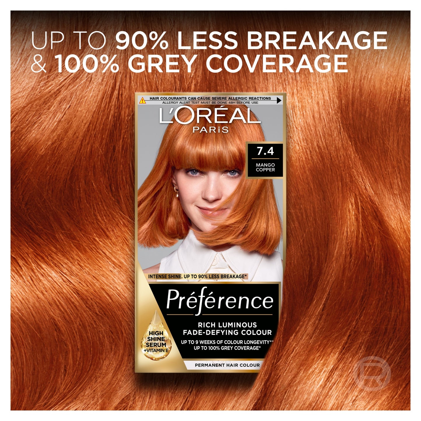 L'Oreal Paris Preference 74 Dublin Mango Copper Permanent Hair Dye — image 3