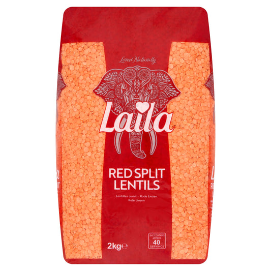 Laila Red Split Lentils 2Kg — image 1