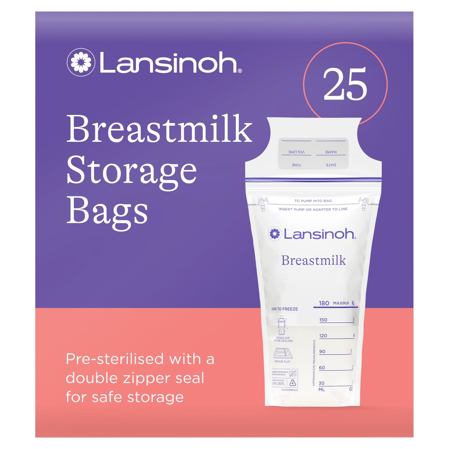 Lansinoh Breastmilk Storage Bags 25 Pack — image 1
