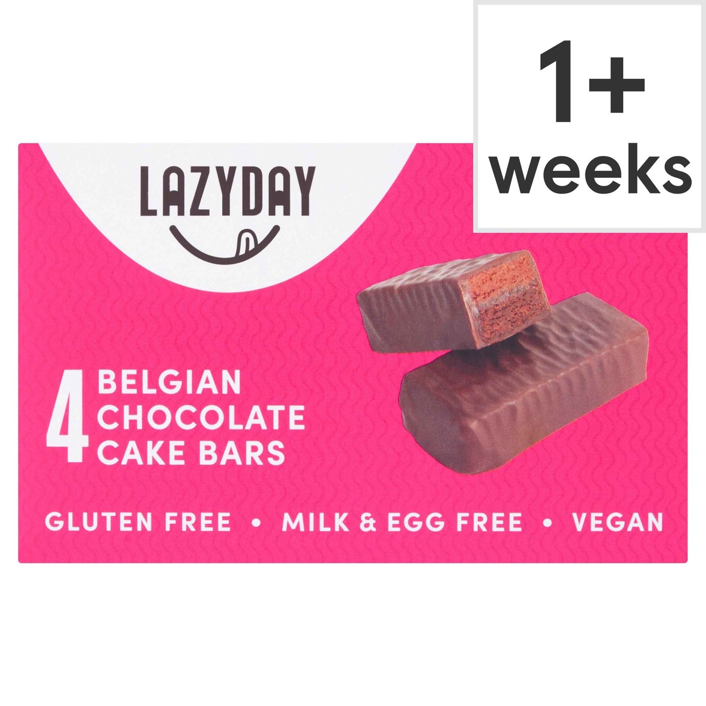 LAZYDAY Vegan & Free From Belgian Chocolate Cake Bars 120g