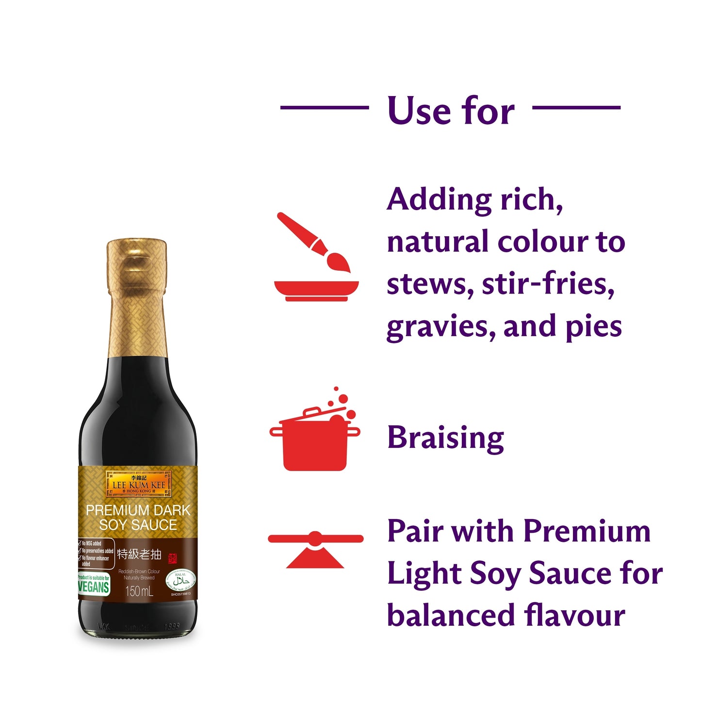 Lee Kum Kee Premium Dark Soy Sauce 150Ml — image 2